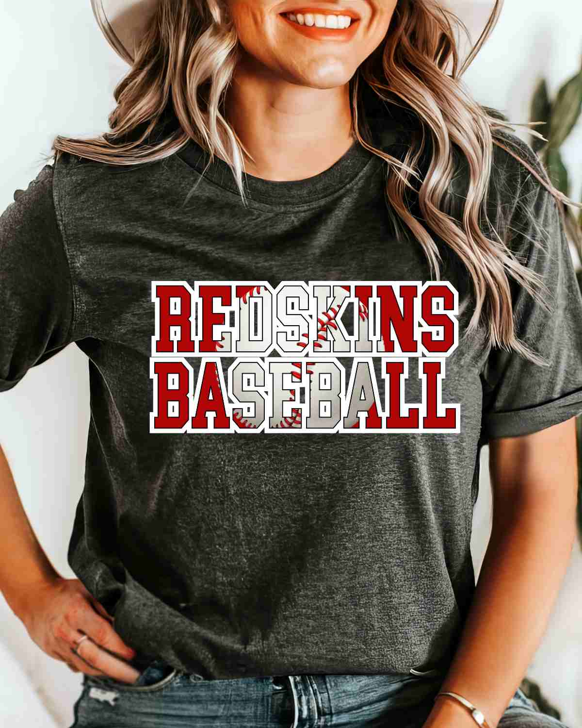 Redskins Baseball Words DTF Transfer