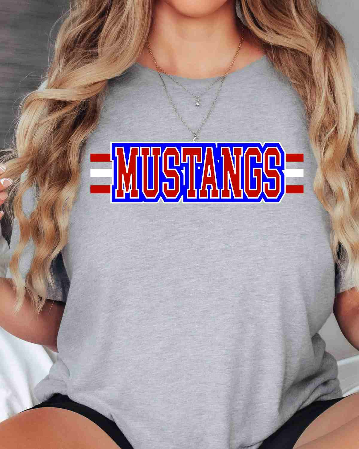 Mustangs Word with Lines DTF Transfer