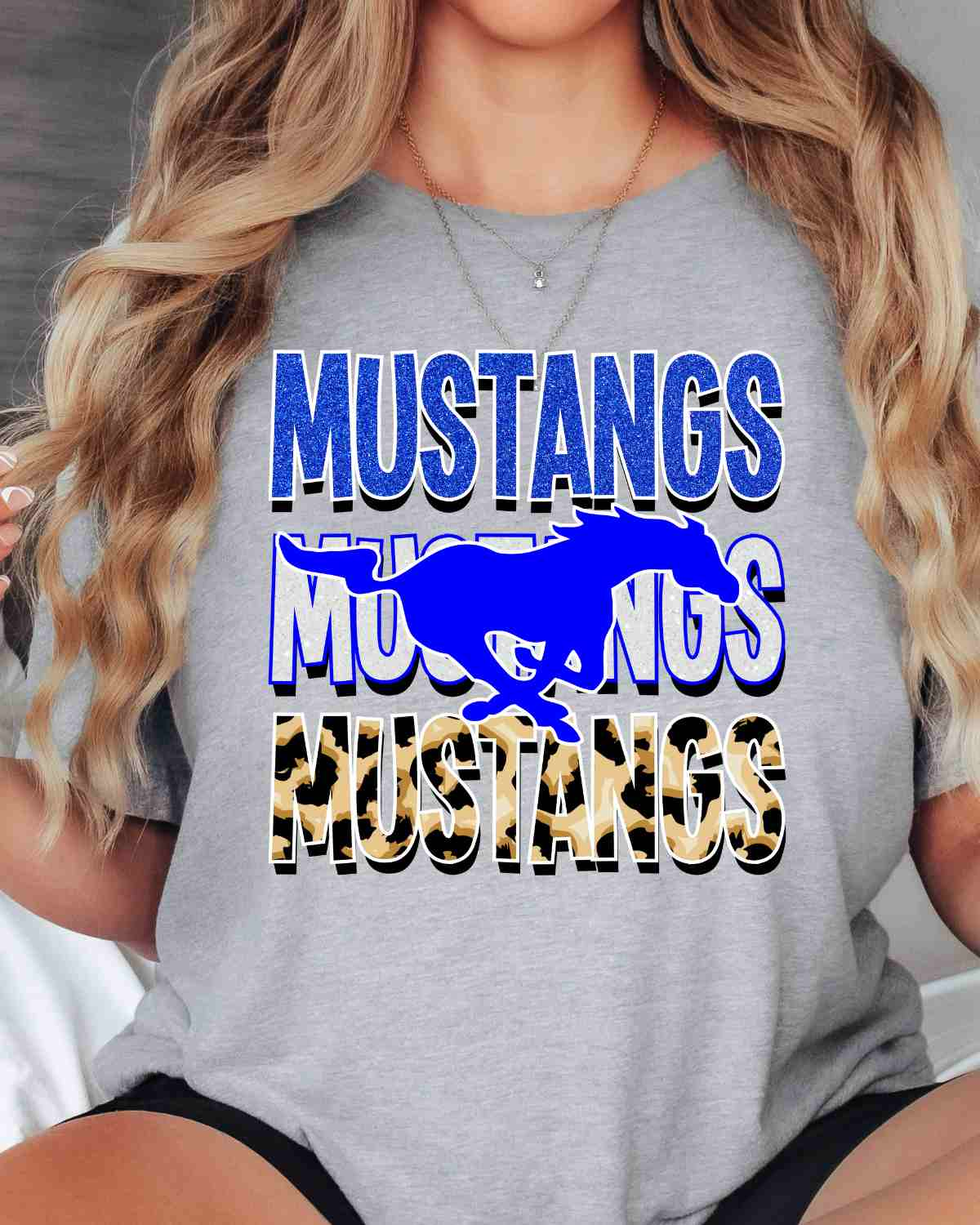 Mustangs Repeating Logo DTF Transfer