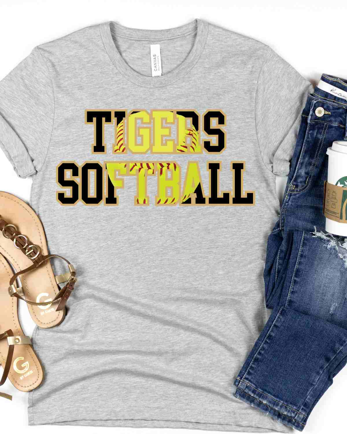 Tigers Softball Words DTF Transfer