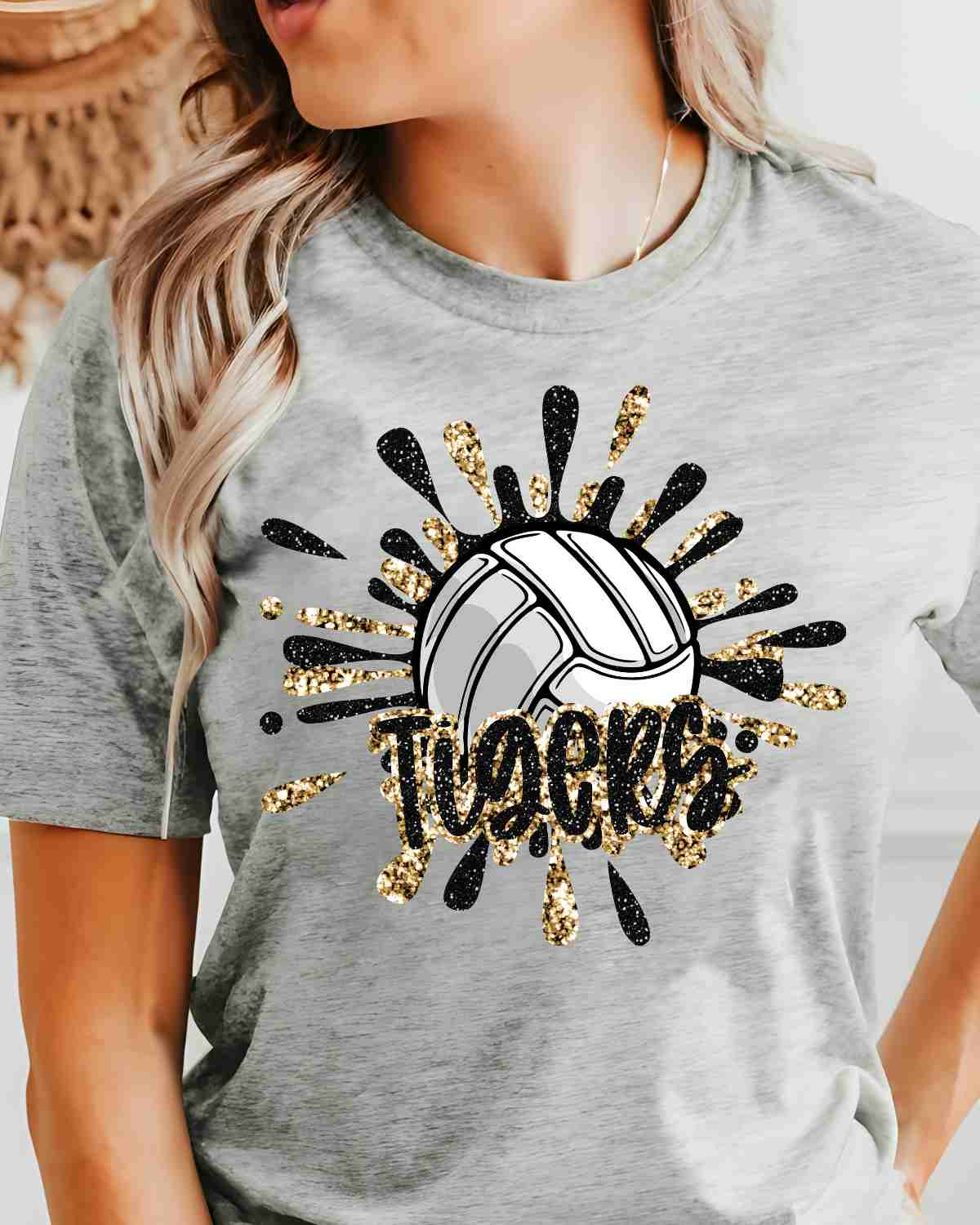 Tigers Volleyball Splatter DTF Transfer