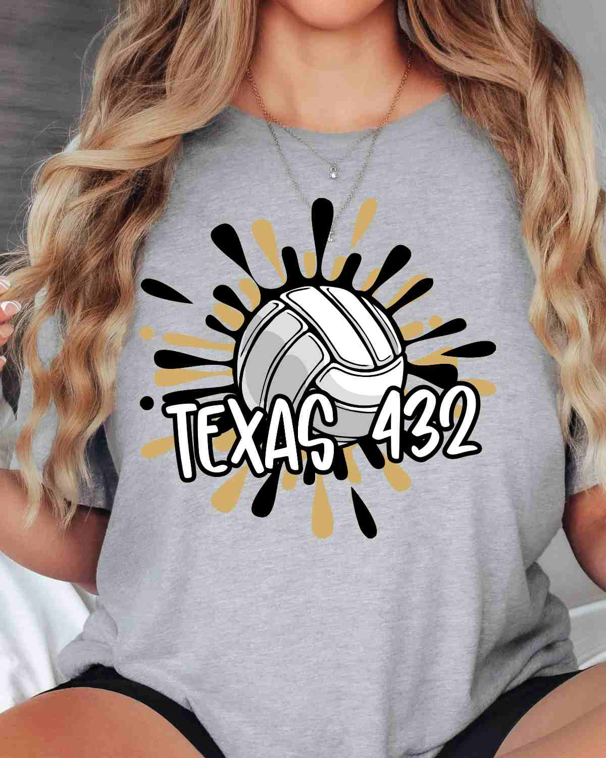 Texas 432 Volleyball Splatter DTF Transfer