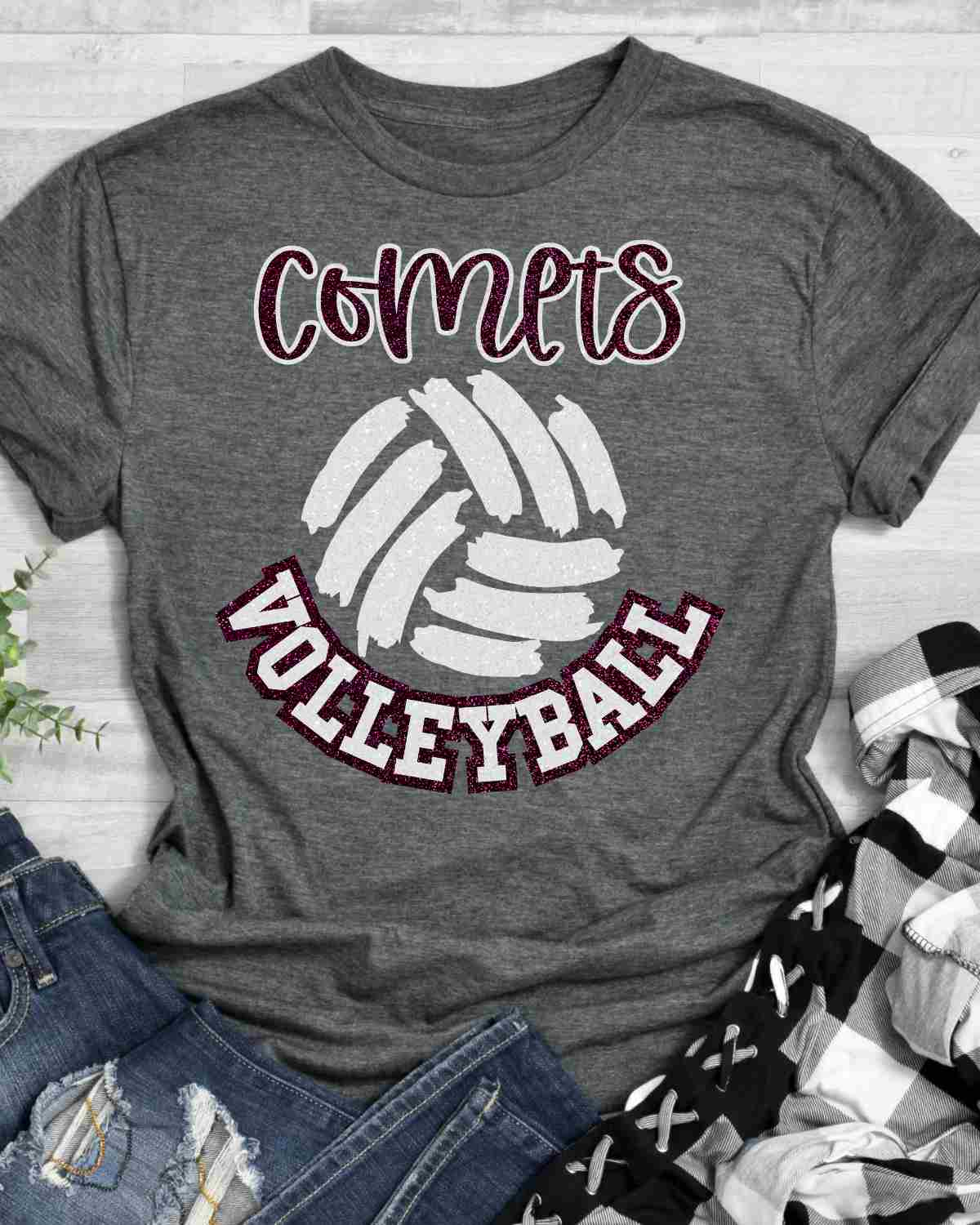 Comets Volleyball DTF Transfer