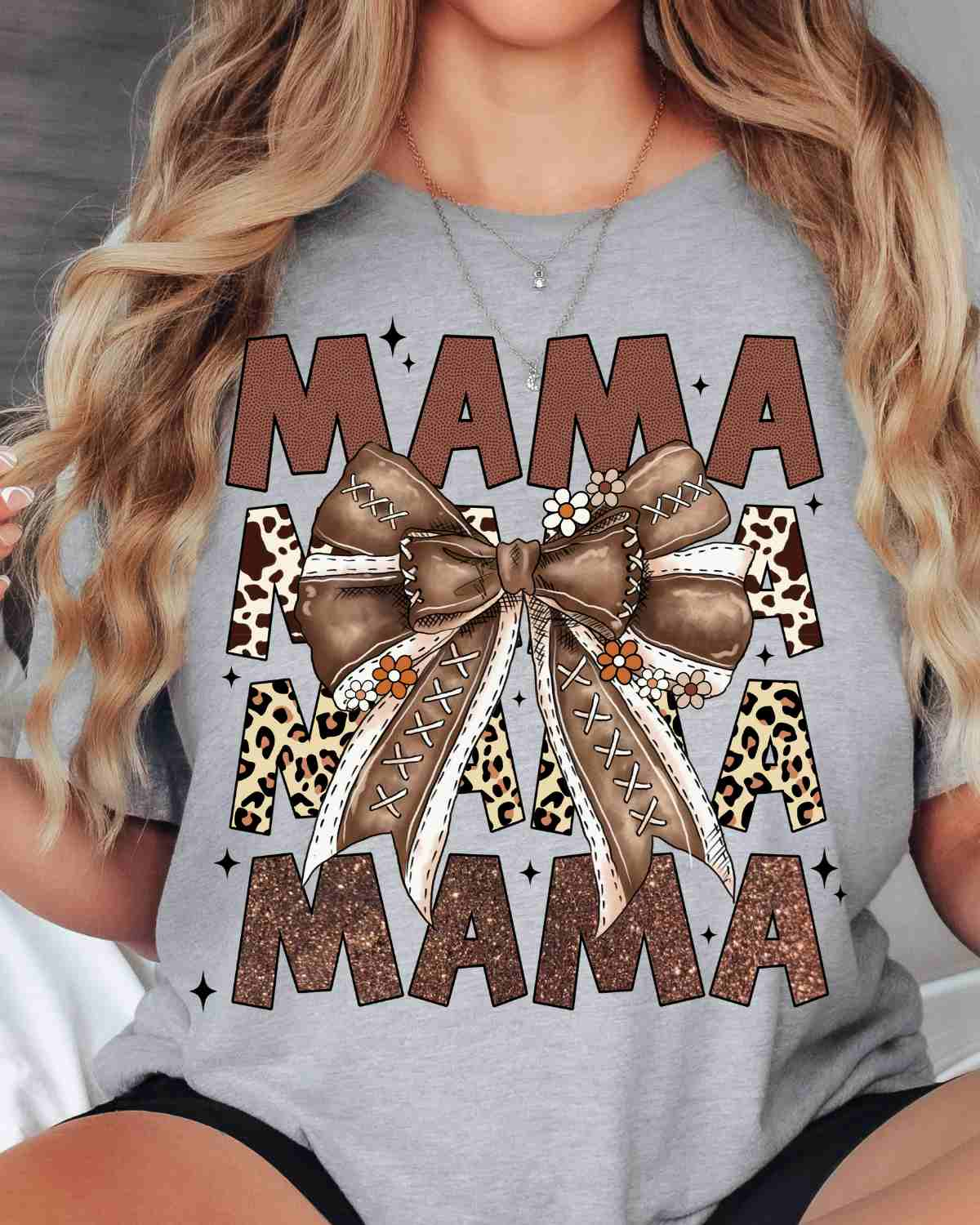 Football Mama Coquette Bow DTF Transfer