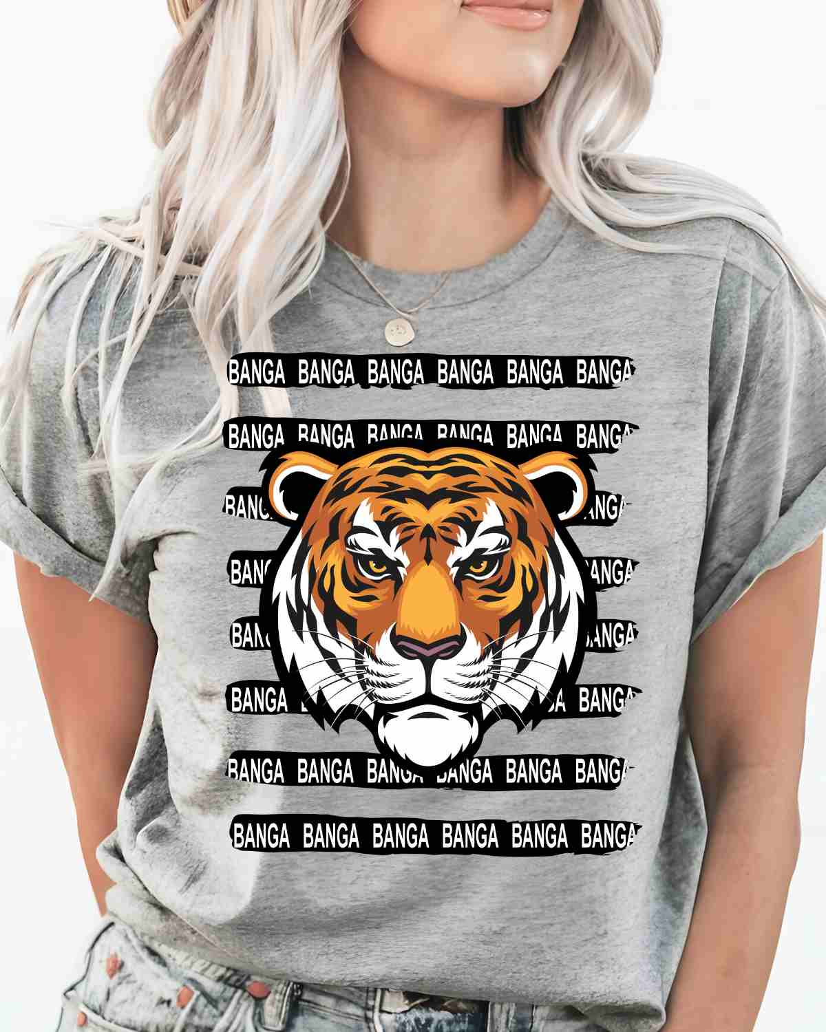 Banga Tigers Mascot Stripes DTF Transfer