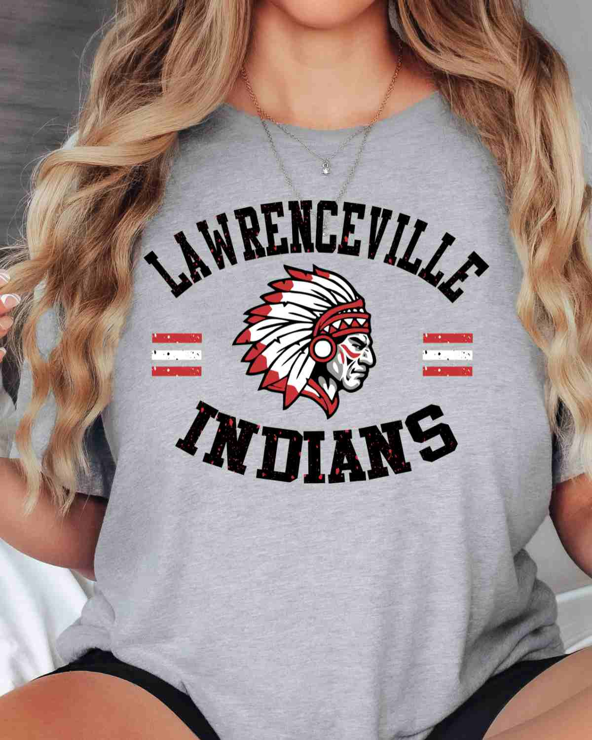 Lawrenceville Indians Circle Logo DTF Transfer