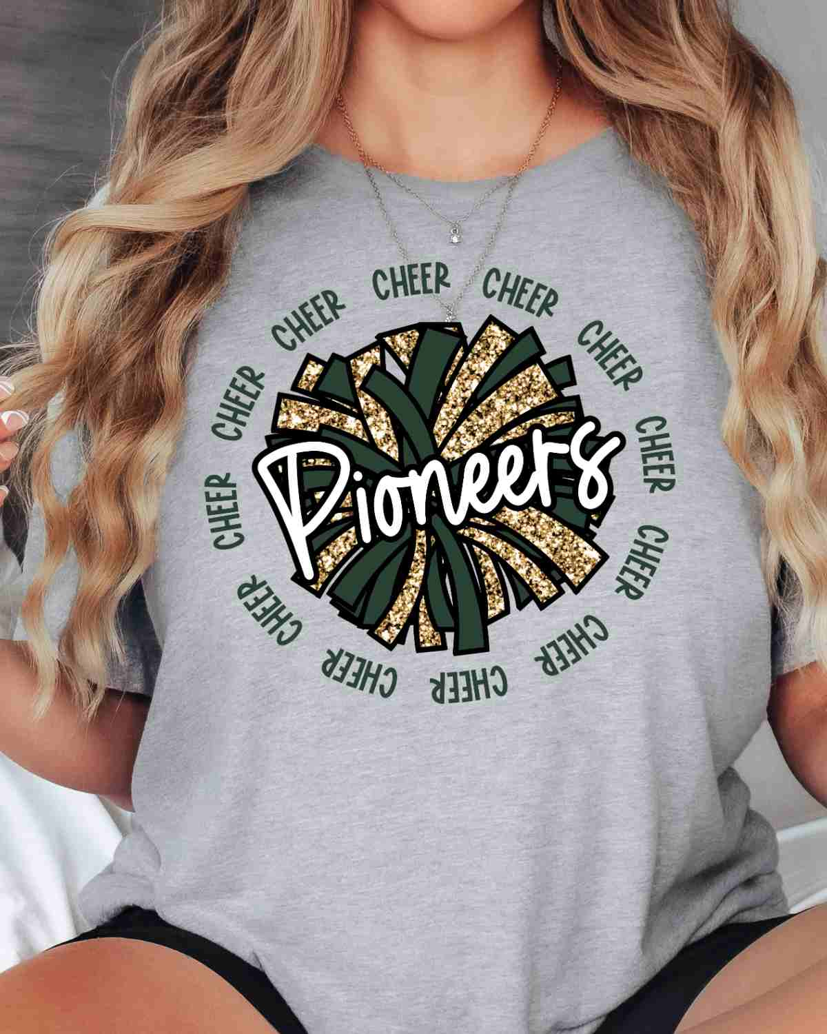 Pioneers Cheer Pom Circle DTF Transfer