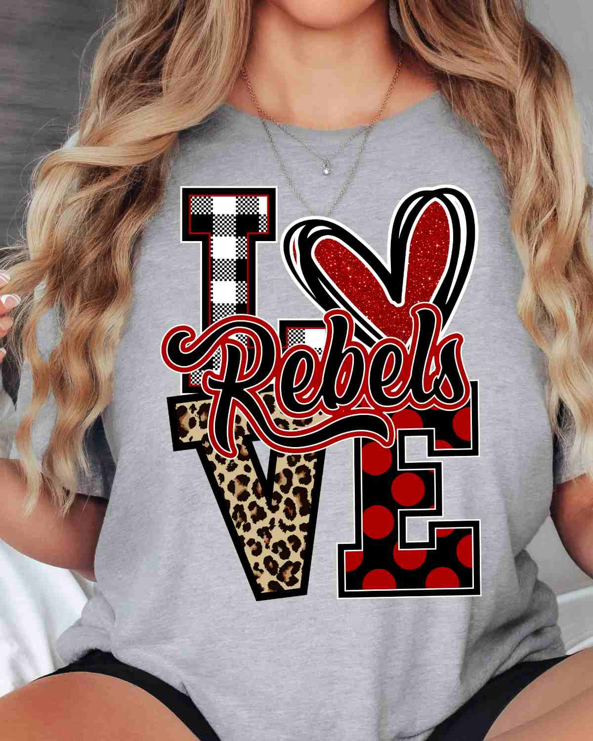 Love Rebels Leopard V DTF Transfer