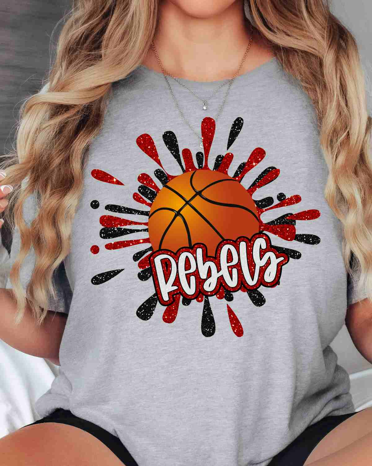 Rebels Basketball Splatter DTF Transfer