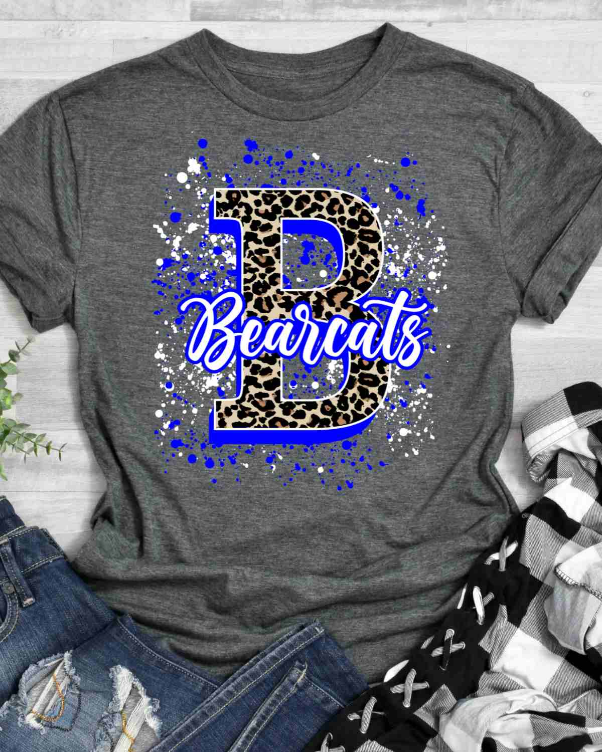 Bearcats Letter Splatter DTF Transfer