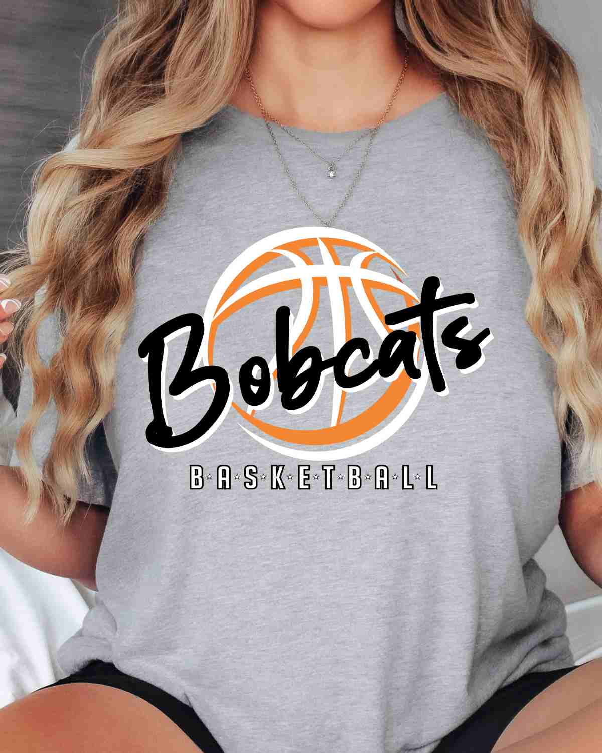 Bobcats Basketball Outline DTF Transfer