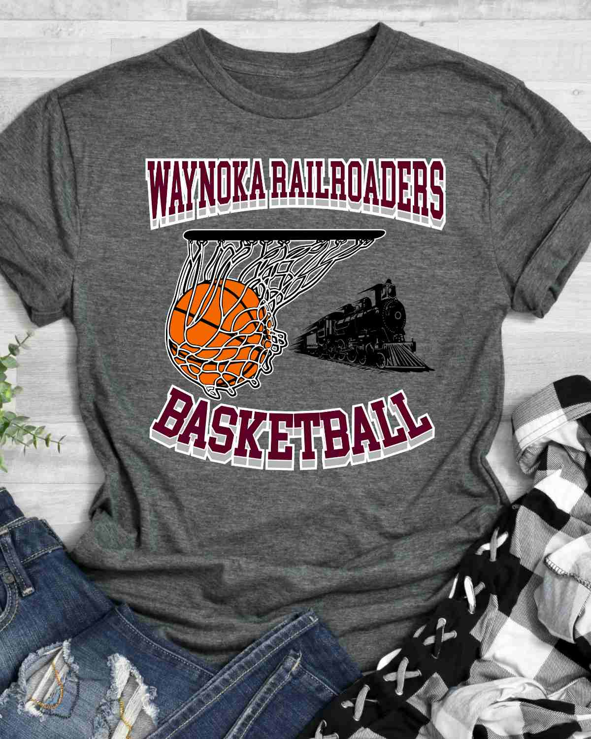 Waynoka Railroaders Basketball Hoop DTF Transfer