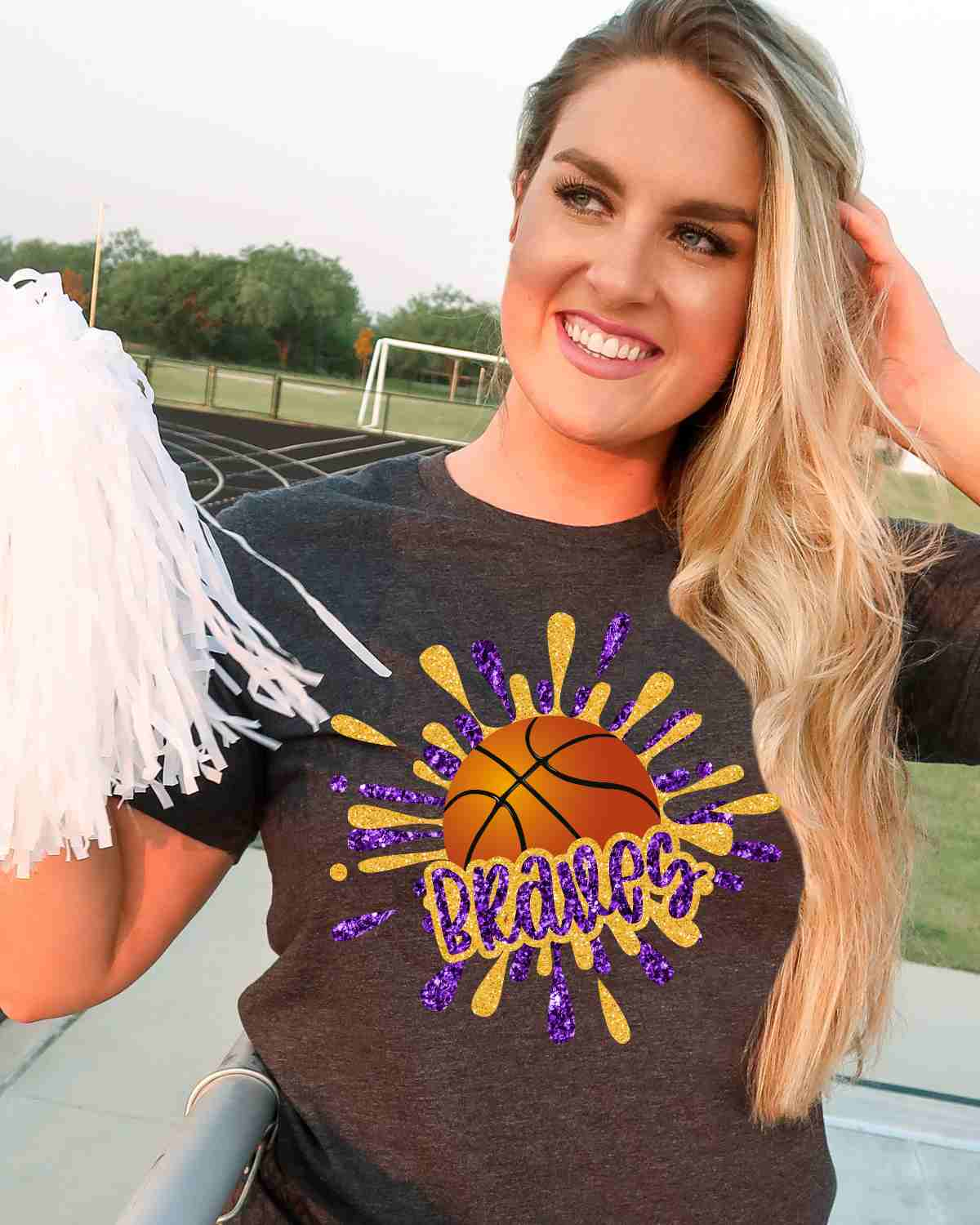 Braves Basketball Splatter DTF Transfer