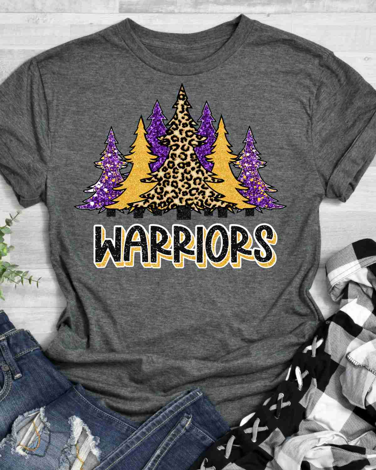 Warriors Christmas Trees DTF Transfer