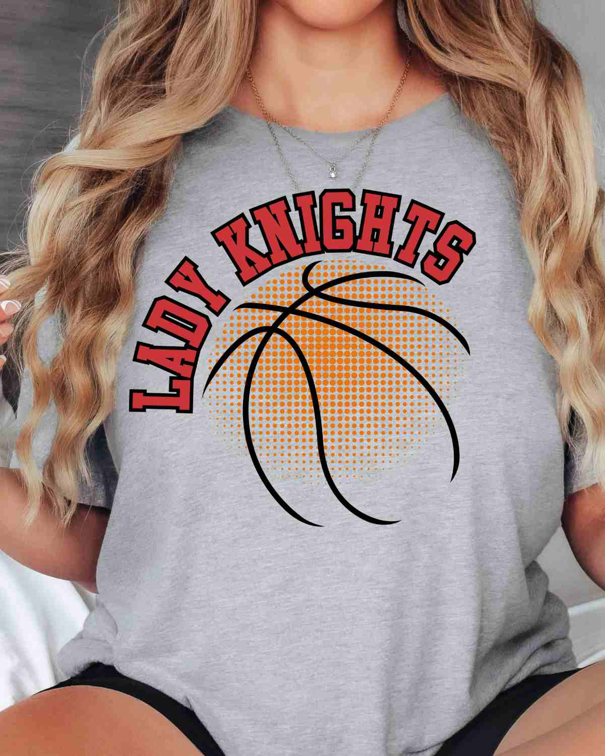 Lady Knights Basketball Halftone DTF Transfer