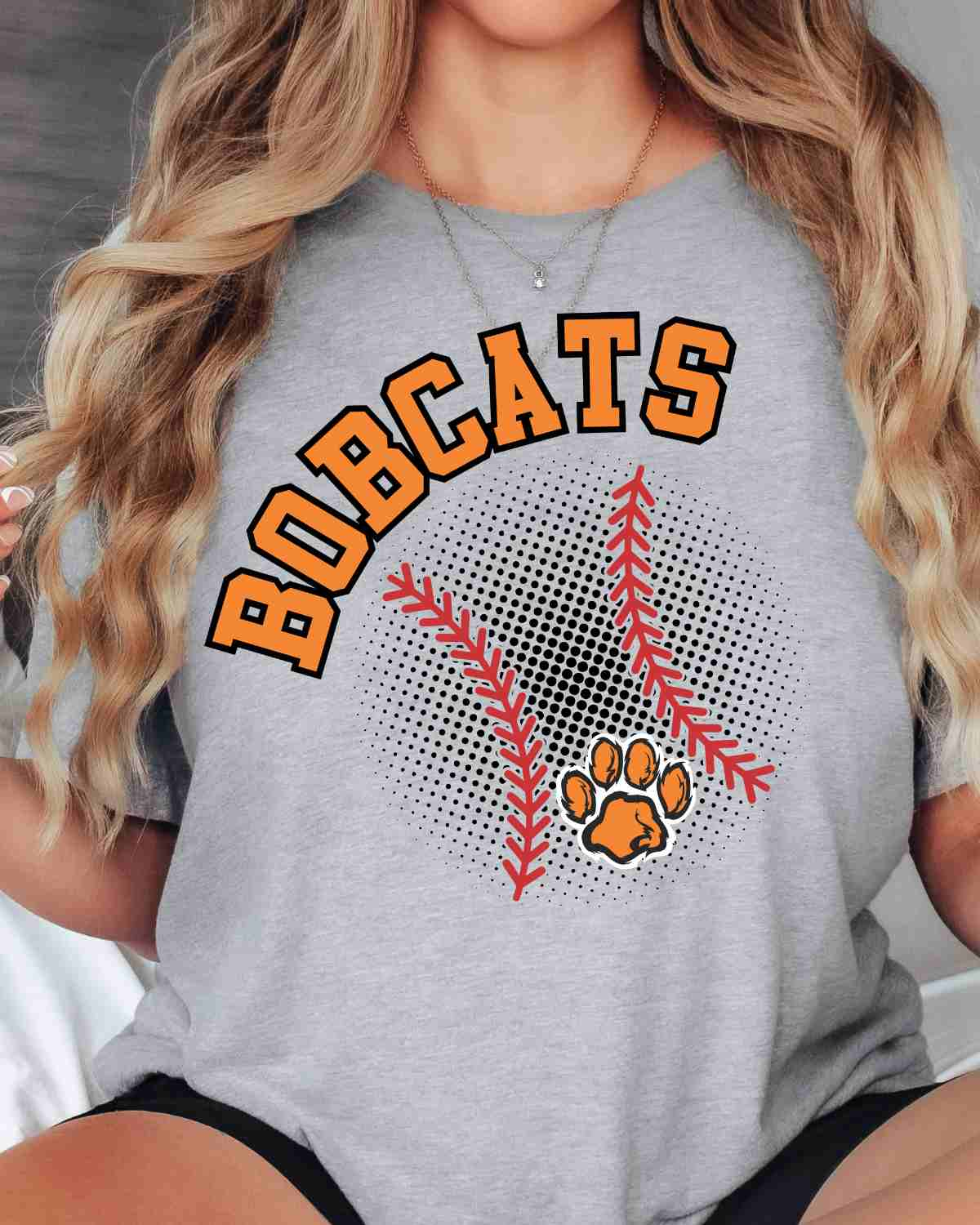 Bobcats Baseball Halftone DTF Transfer