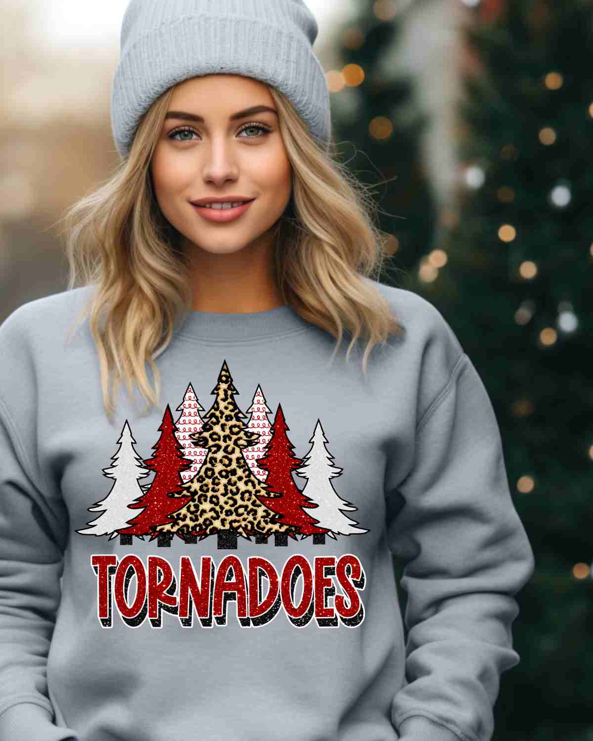 Tornadoes Christmas Trees DTF Transfer