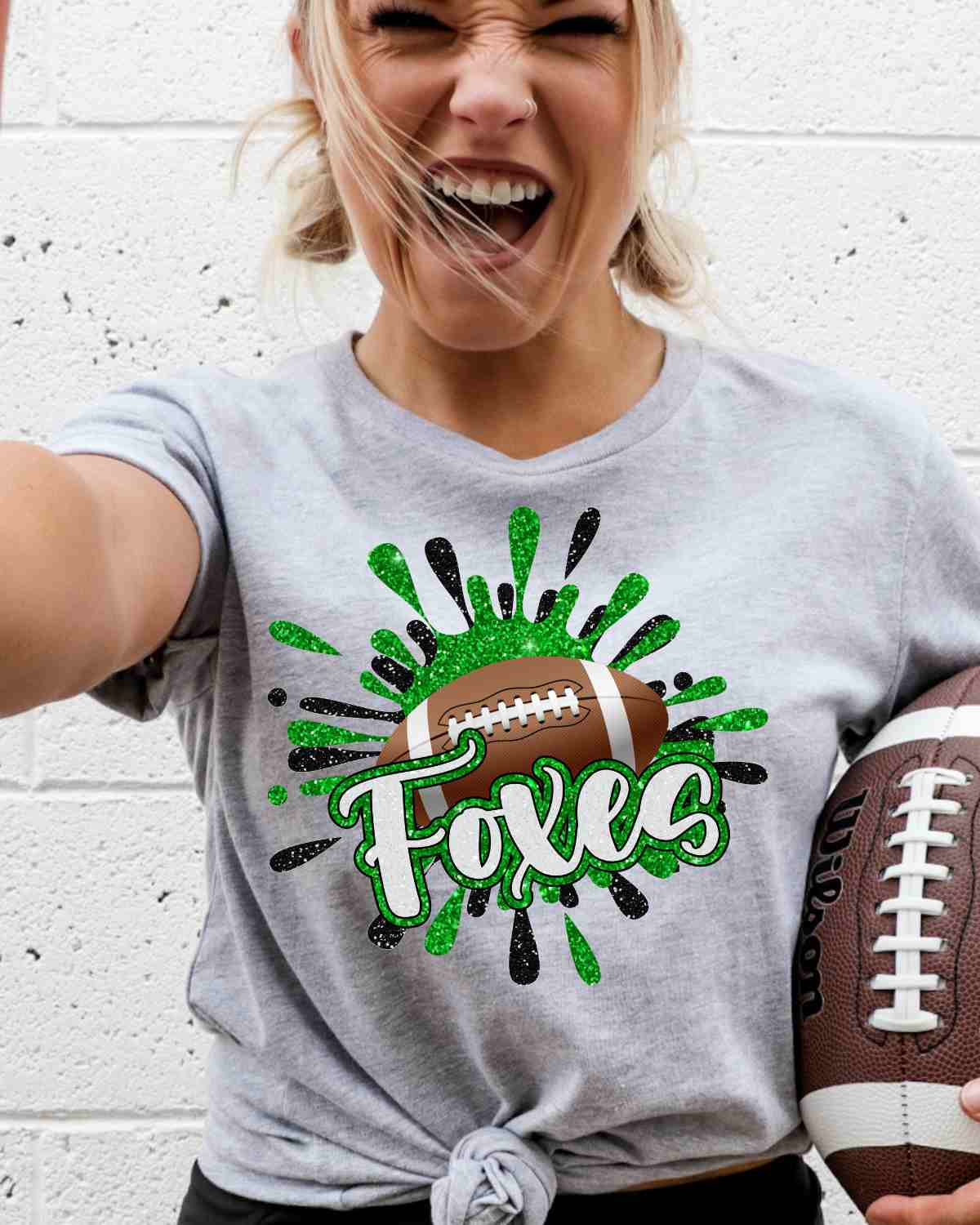 Foxes Football Splatter Transfer