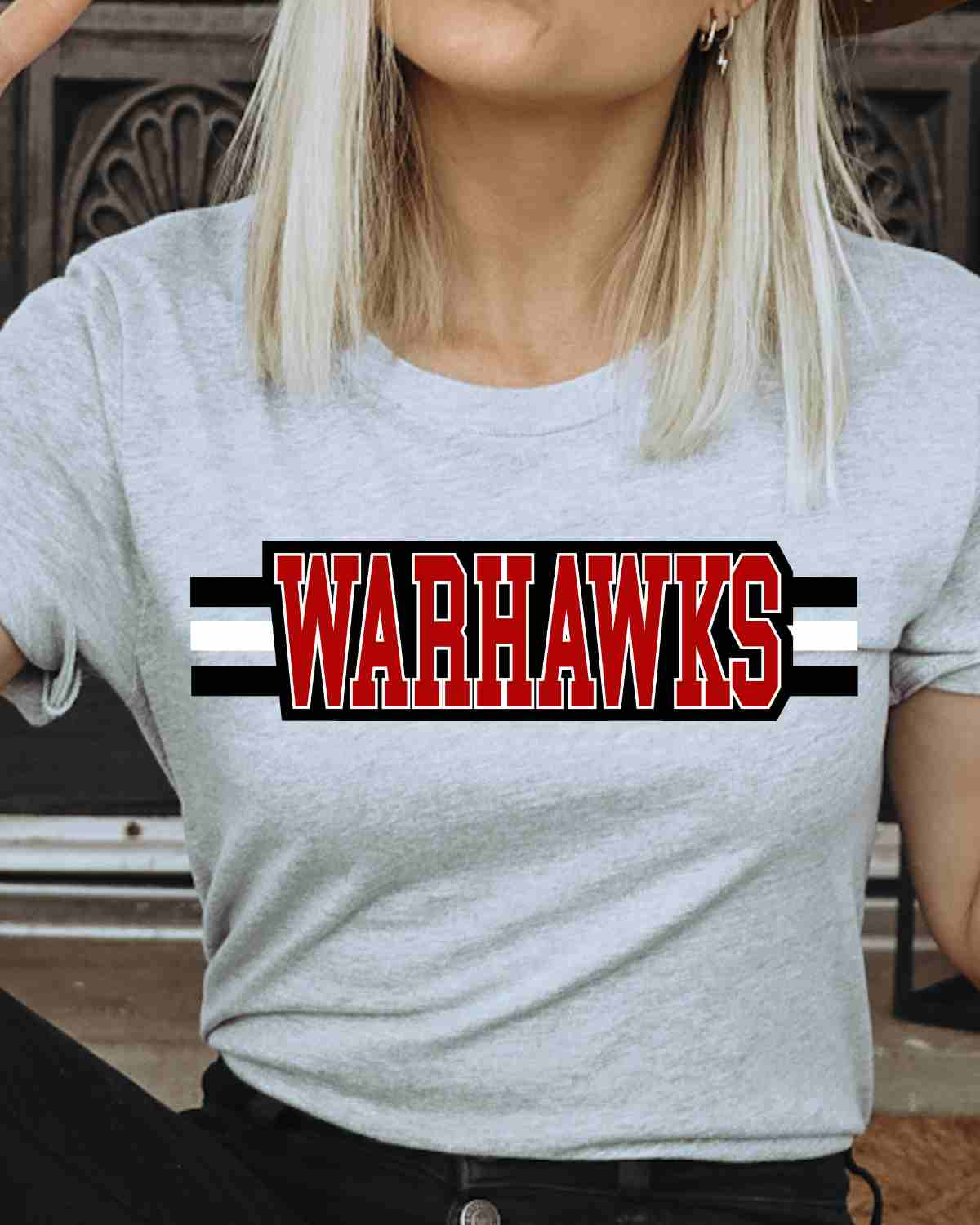 Warhawks Word with Lines Transfer