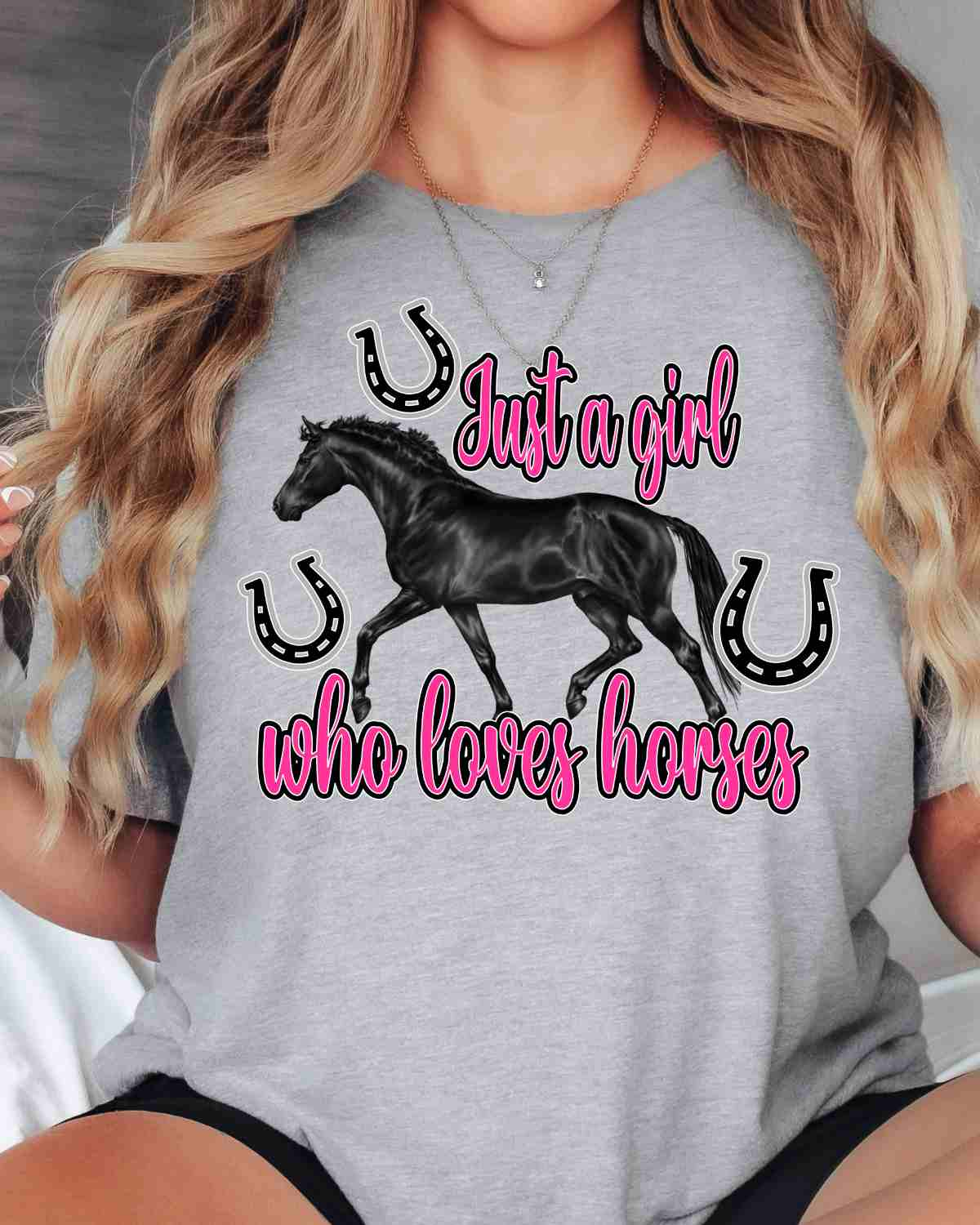 Just a Girl Who Loves Horses DTF Transfer