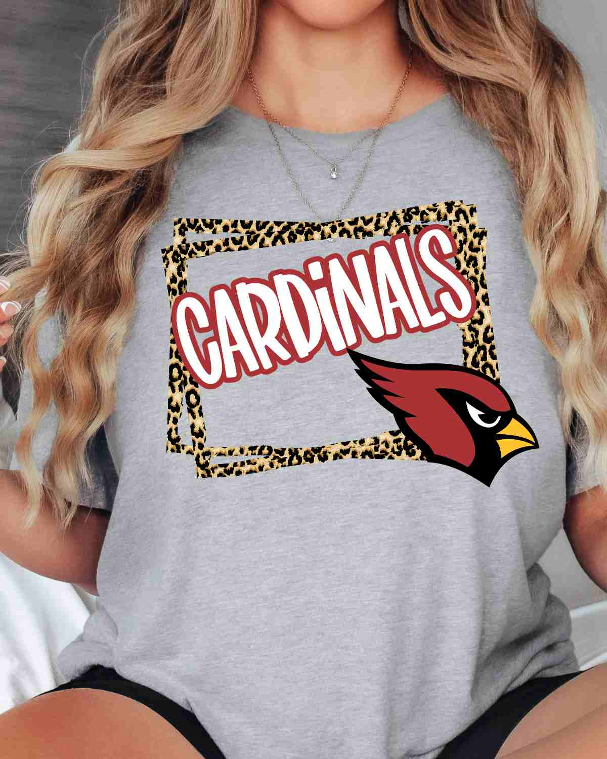 Cardinals Leopard Border DTF Transfer