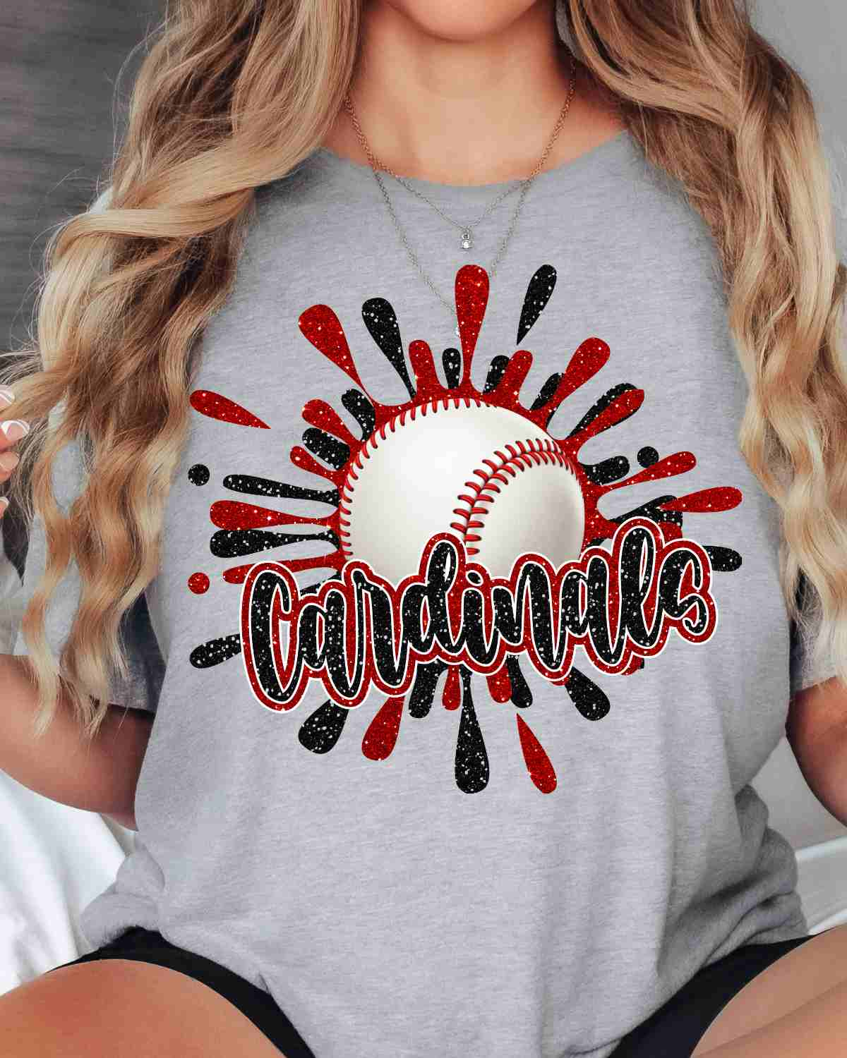 Cardinals Baseball Splatter DTF Transfer