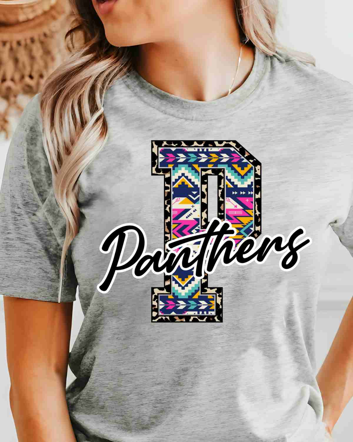 Panthers Aztec Letter DTF Transfer