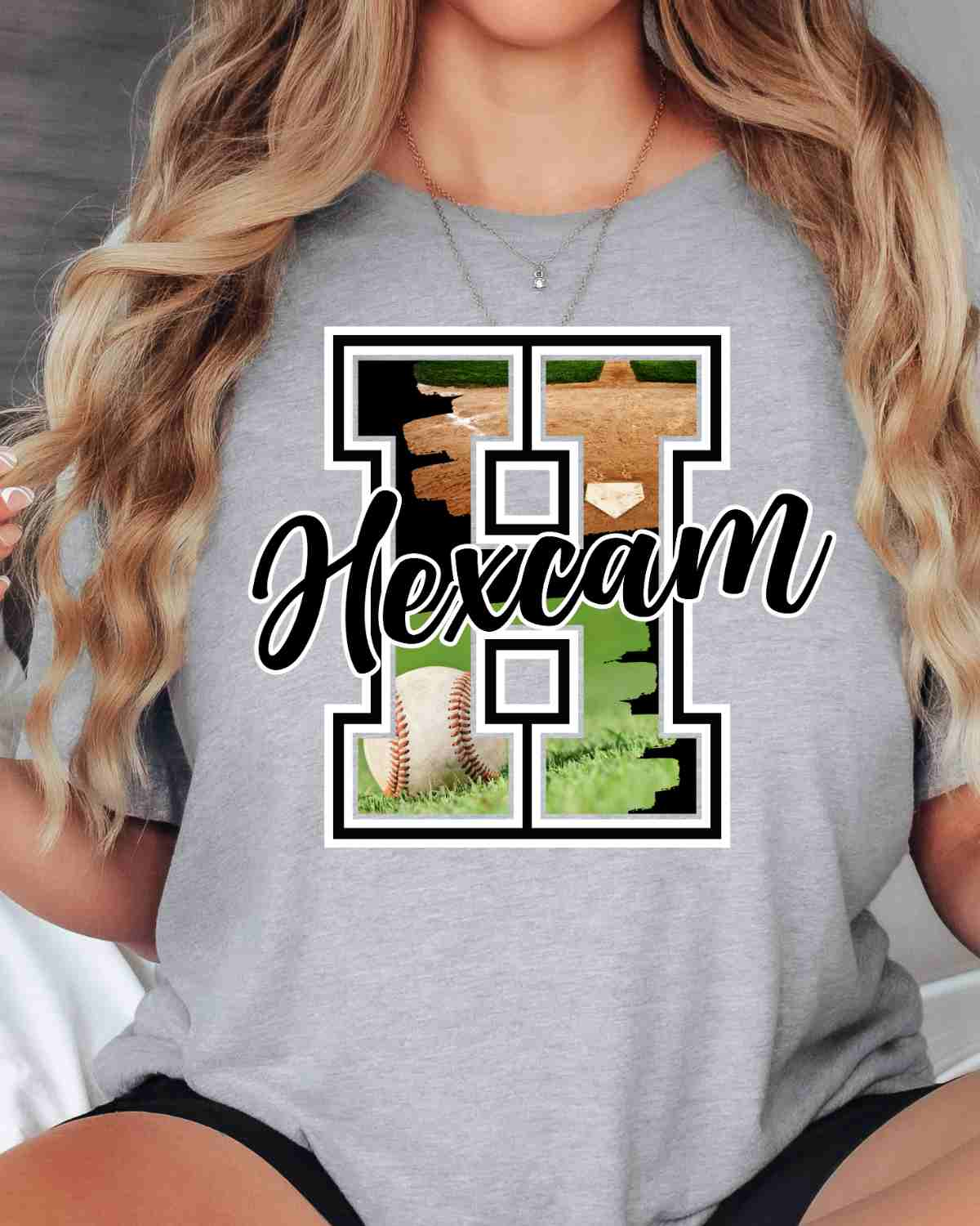 Hexcam Baseball Photo Letter DTF Transfer