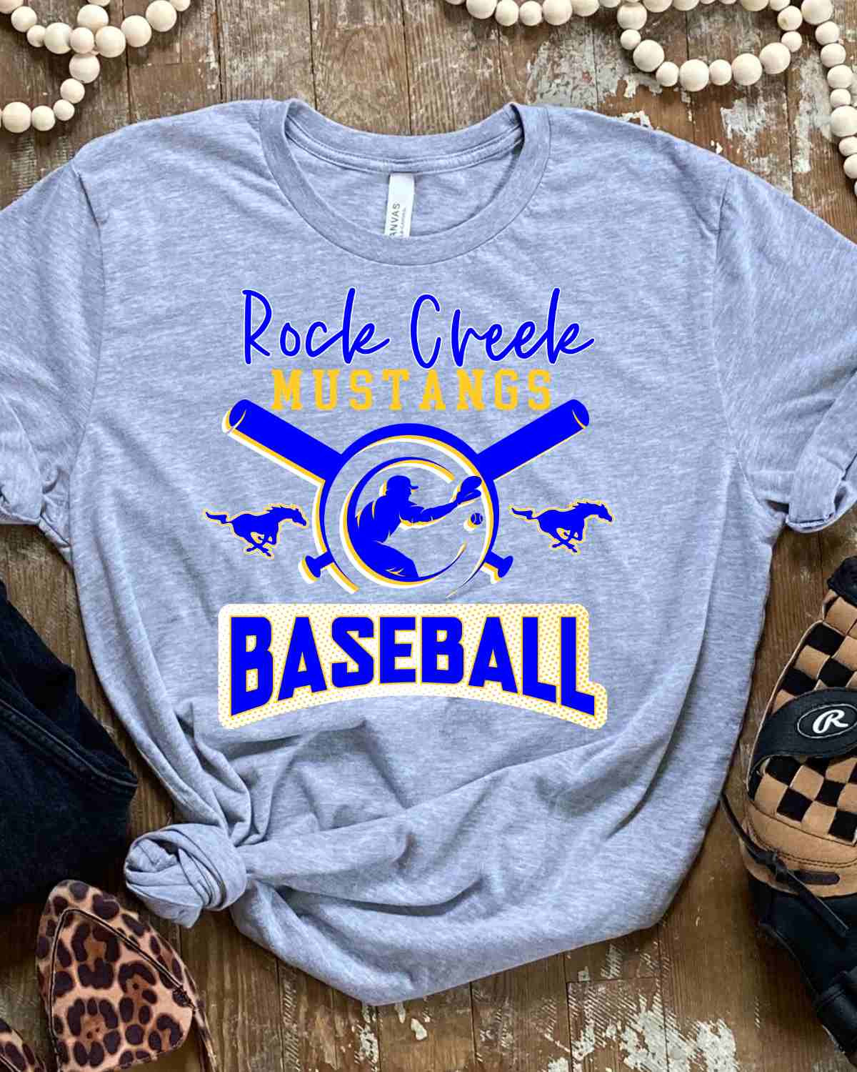 Rock Creek Mustangs Baseball Symbol DTF Transfer