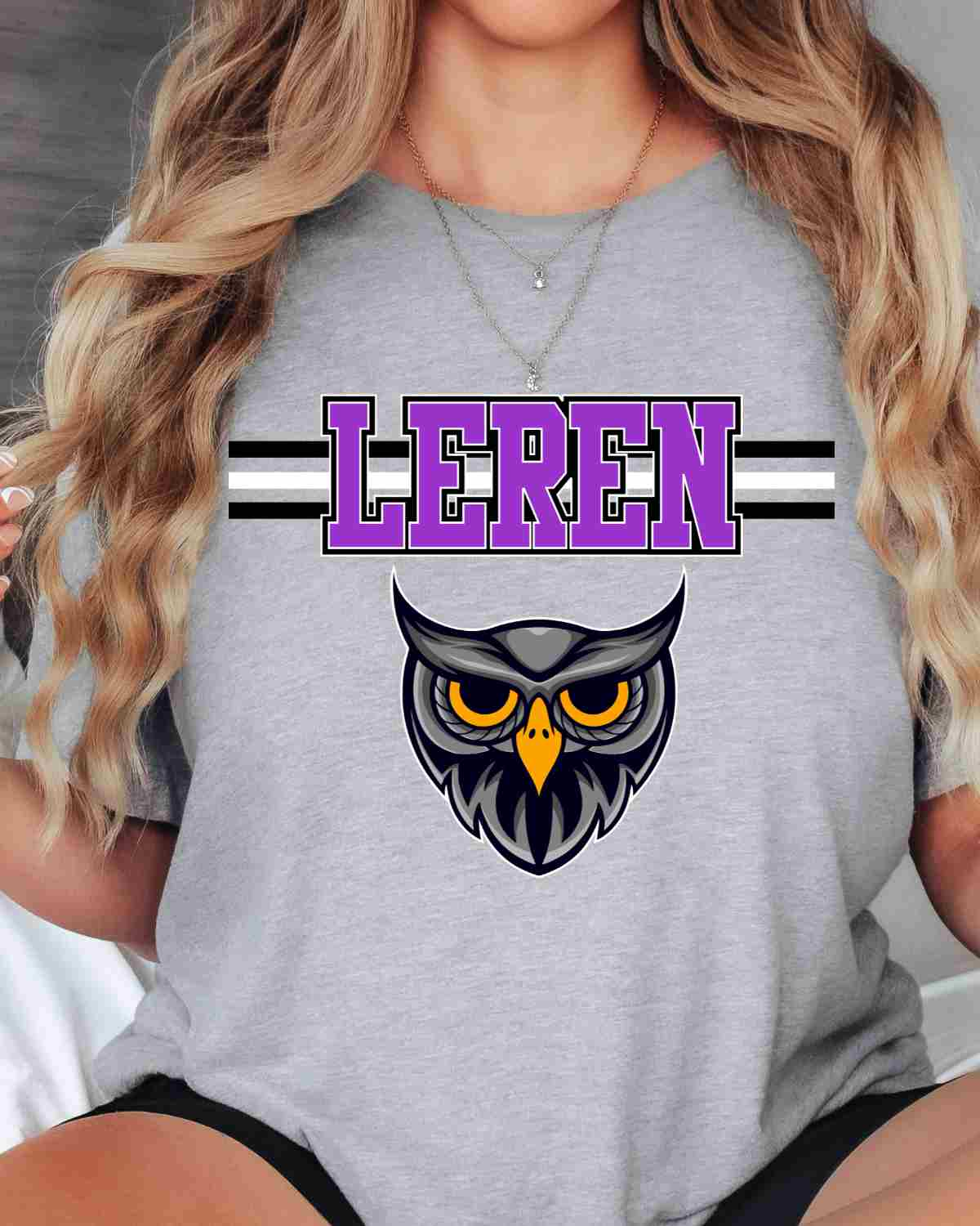 Leren Owls Word Stripes DTF Transfer