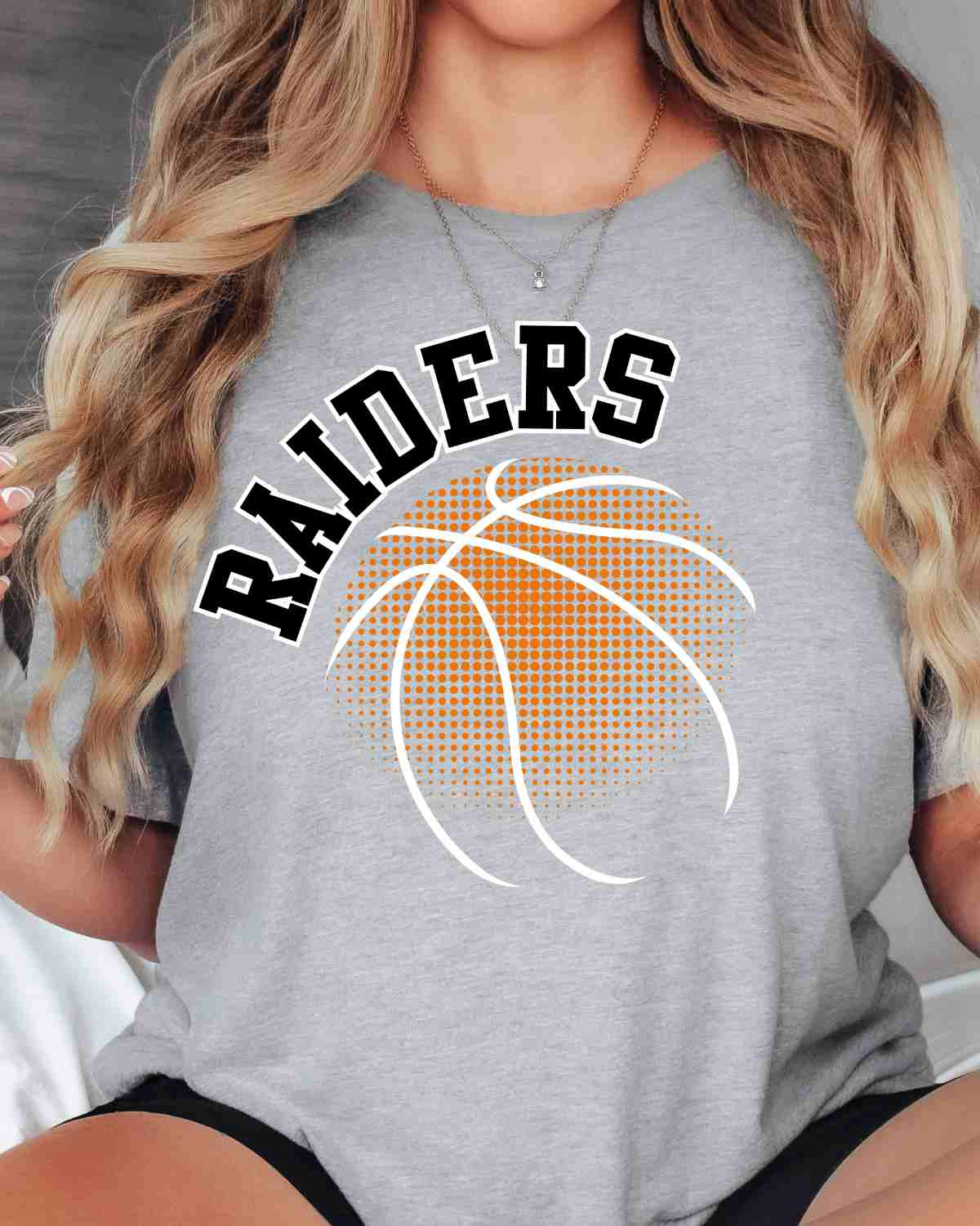 Raiders Basketball Halftone DTF Transfer