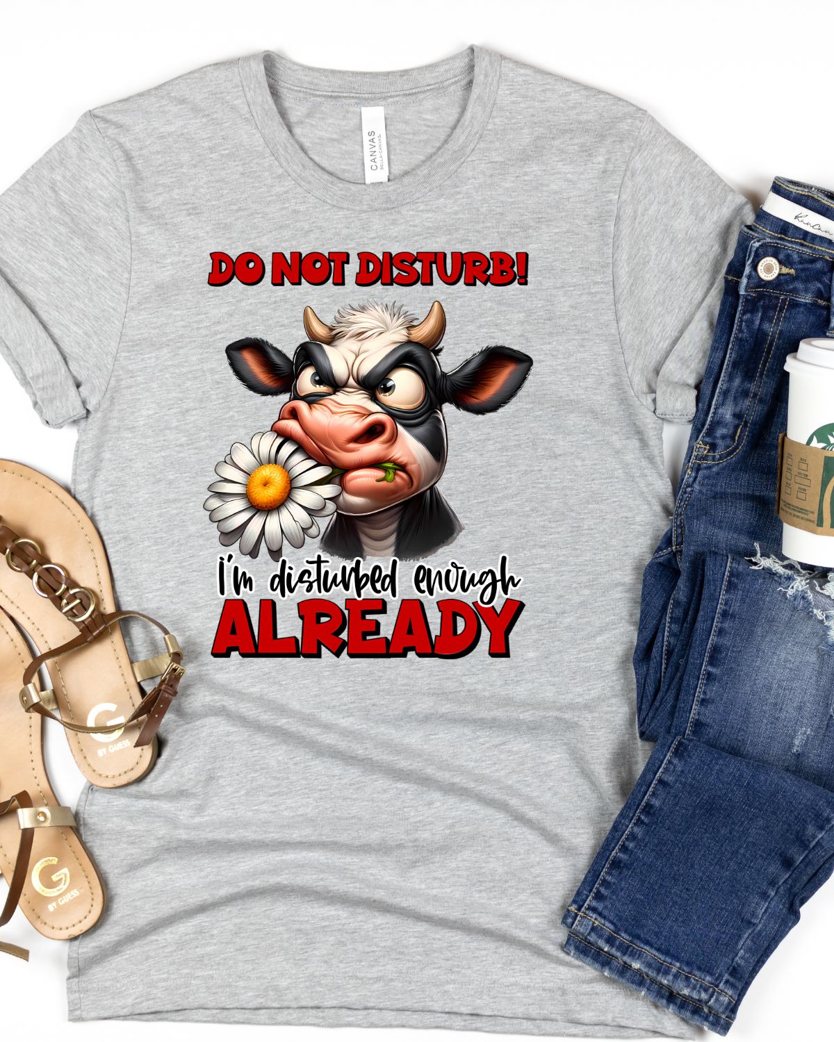 Do Not Disturb Cow DTF Transfer