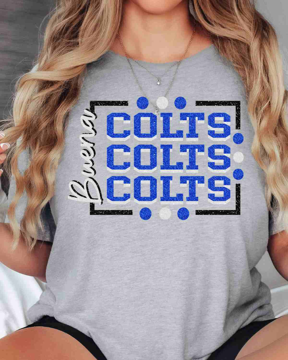 Buena Colts Rectangle with Dots DTF Transfer