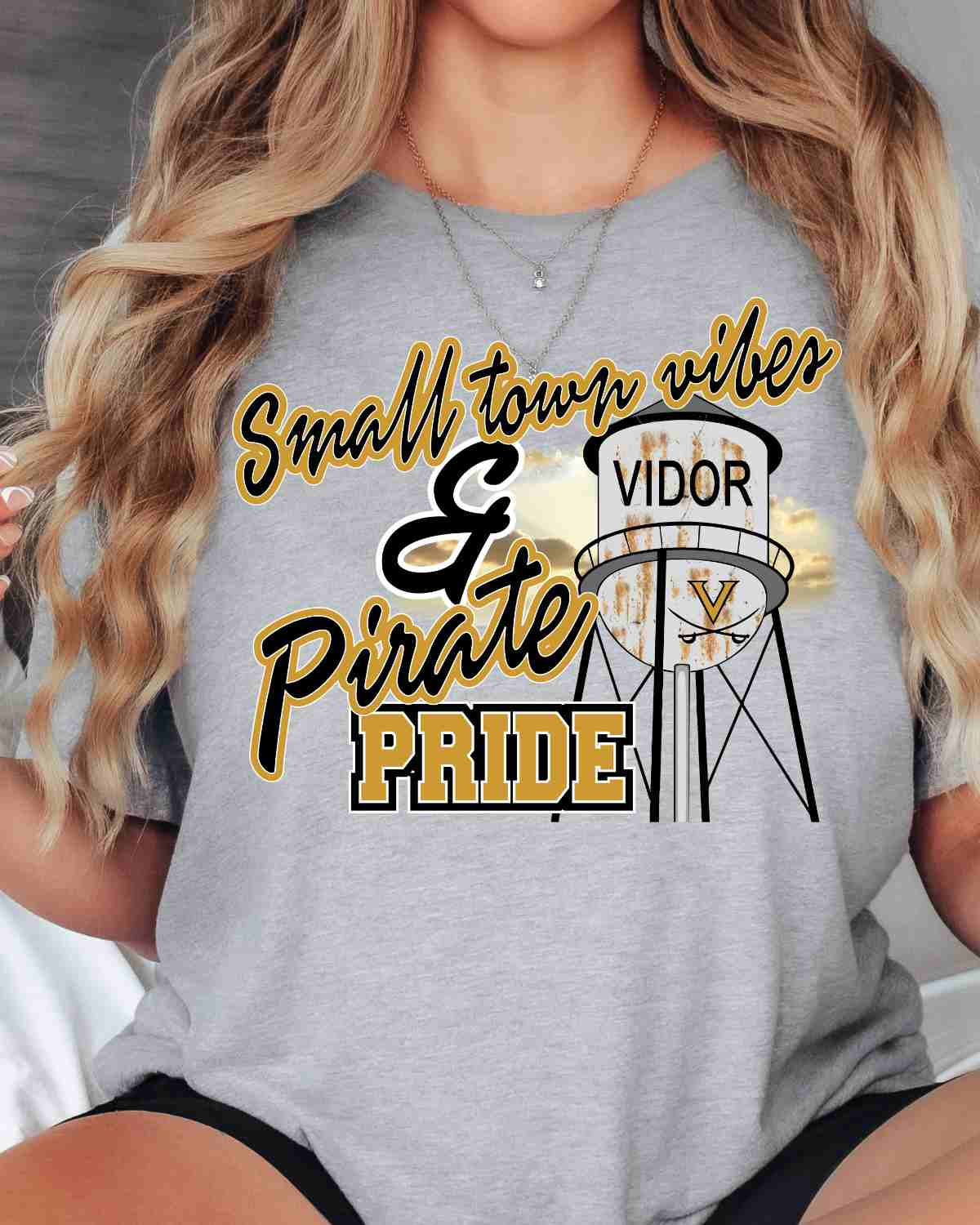 Small Town Vibes & Vidor Pirate Pride Transfer