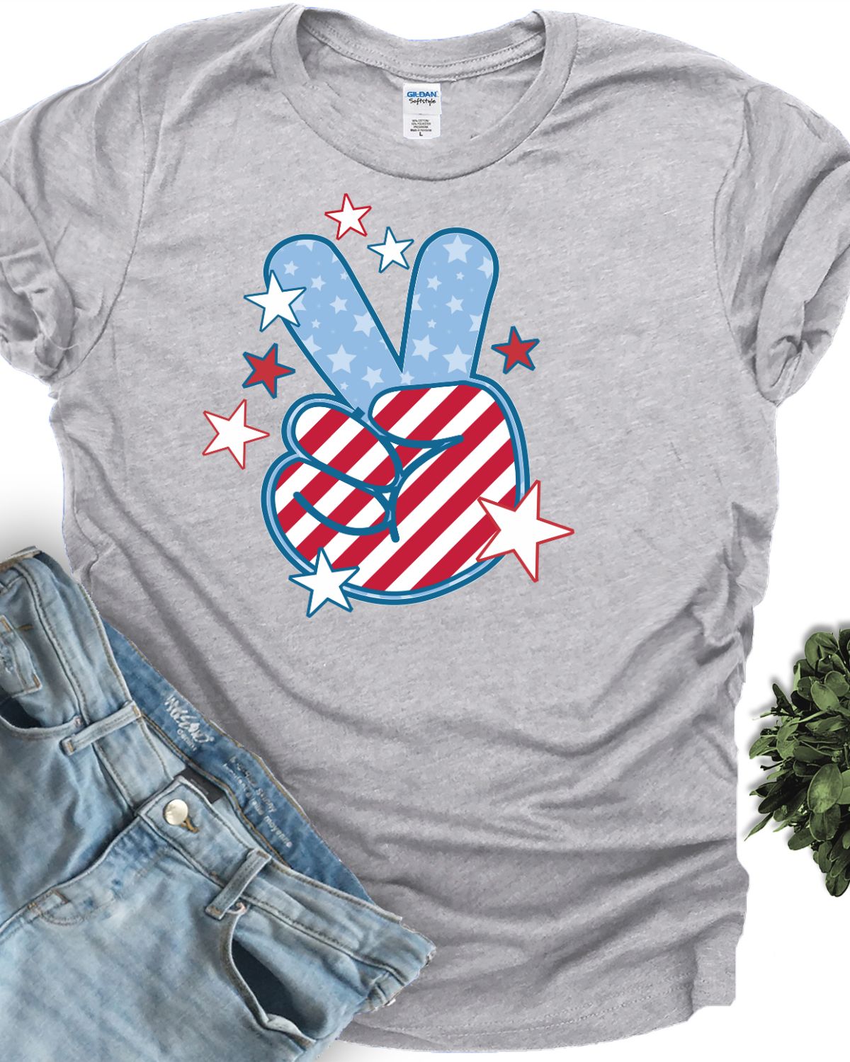 Patriotic Peace Sign DTF Transfer