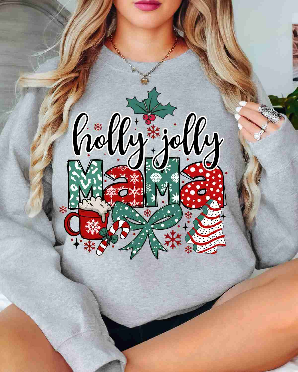 Holly Jolly Mama DTF Transfer