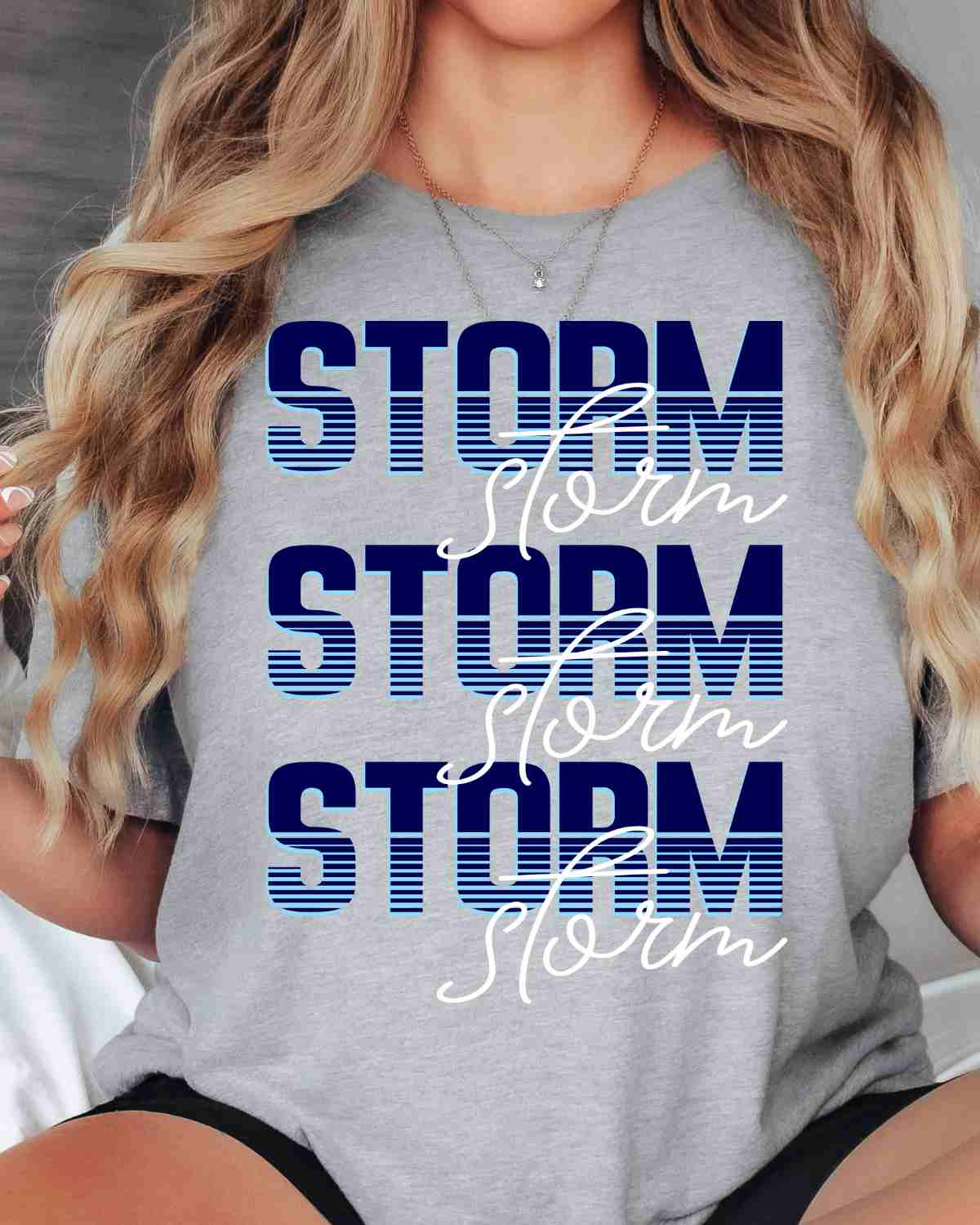 Storm Sliced Lettering DTF Transfer