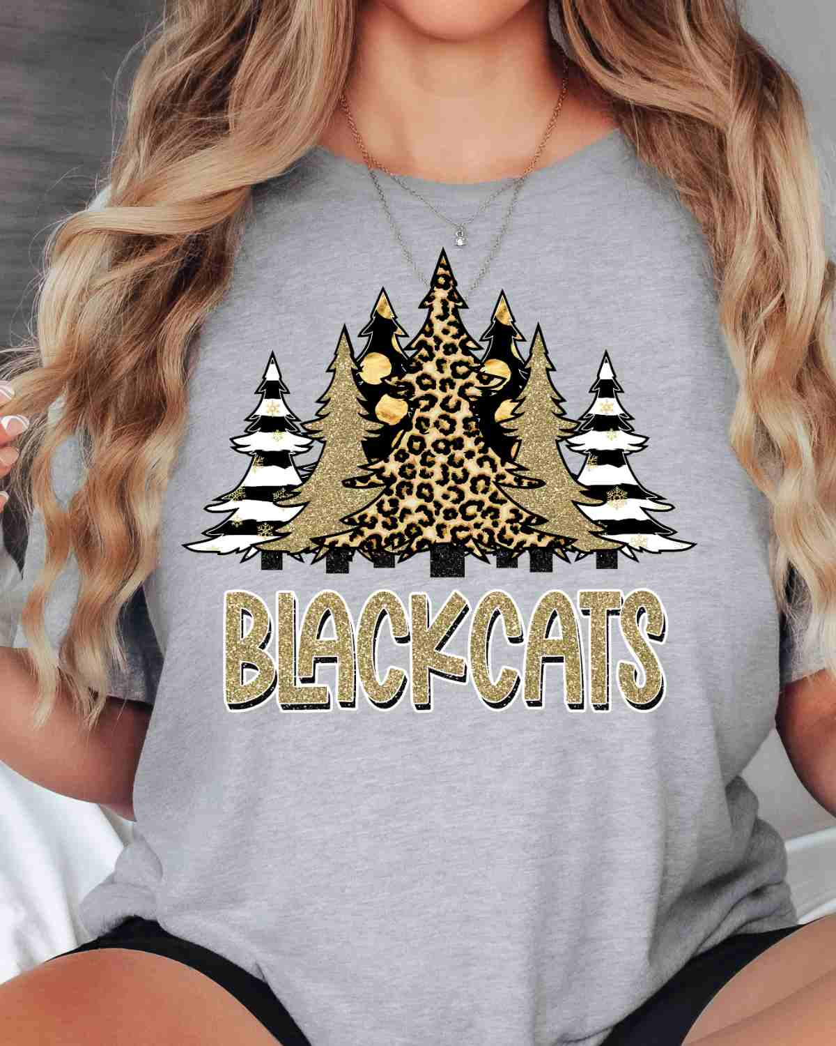 Blackcats Christmas Trees DTF Transfer