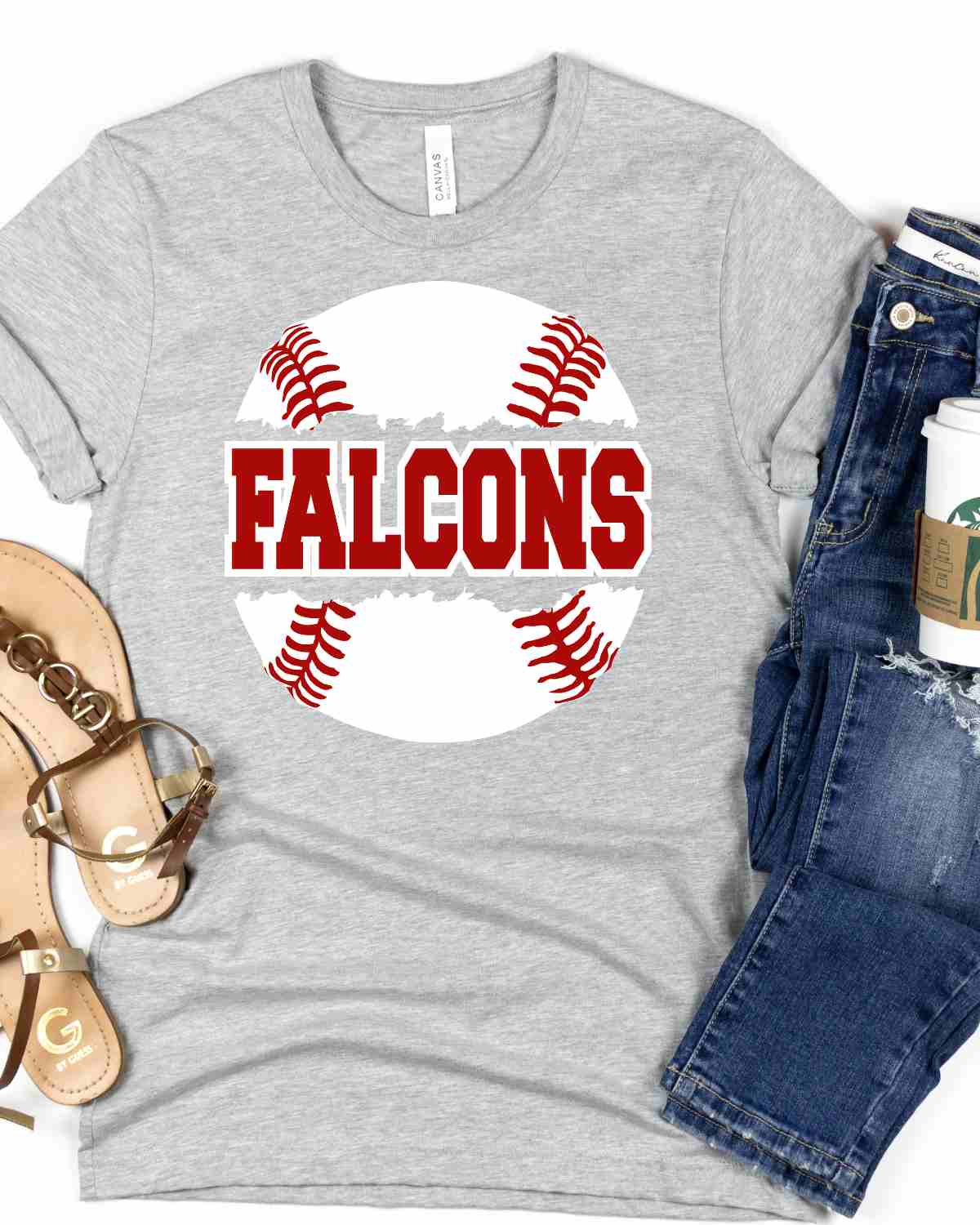 Falcons Baseball Split DTF Transfer