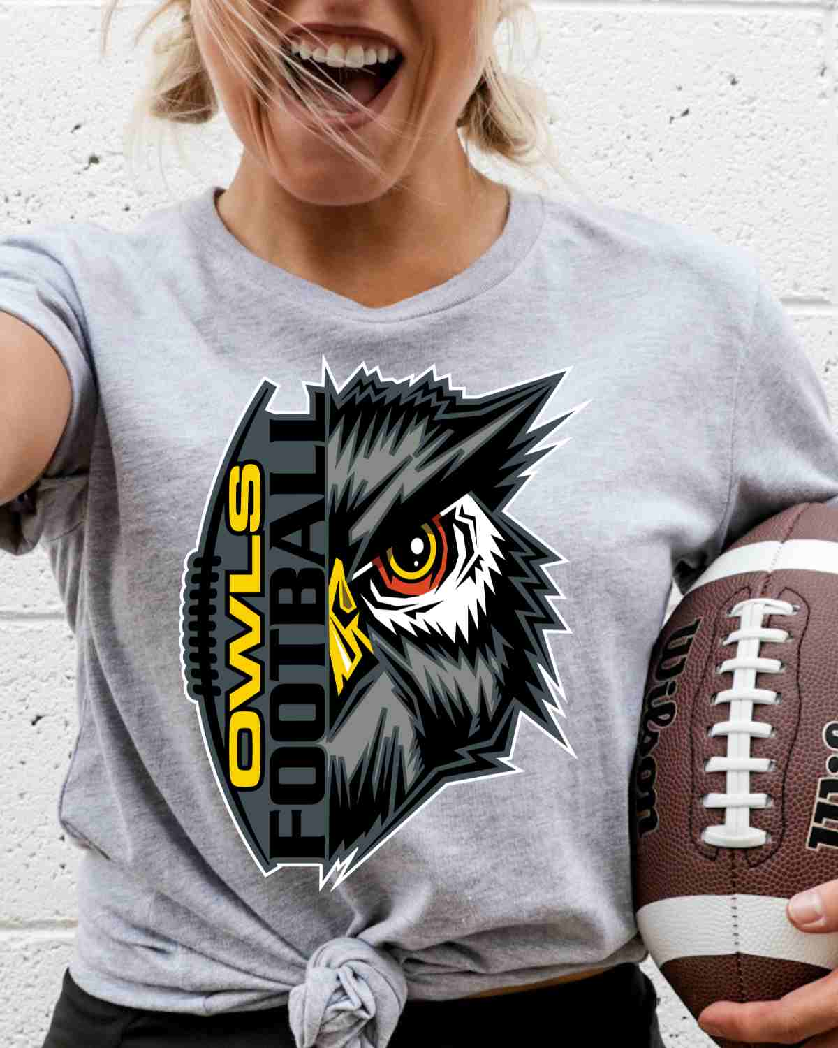 Owls Mascot Football Split DTF Transfer