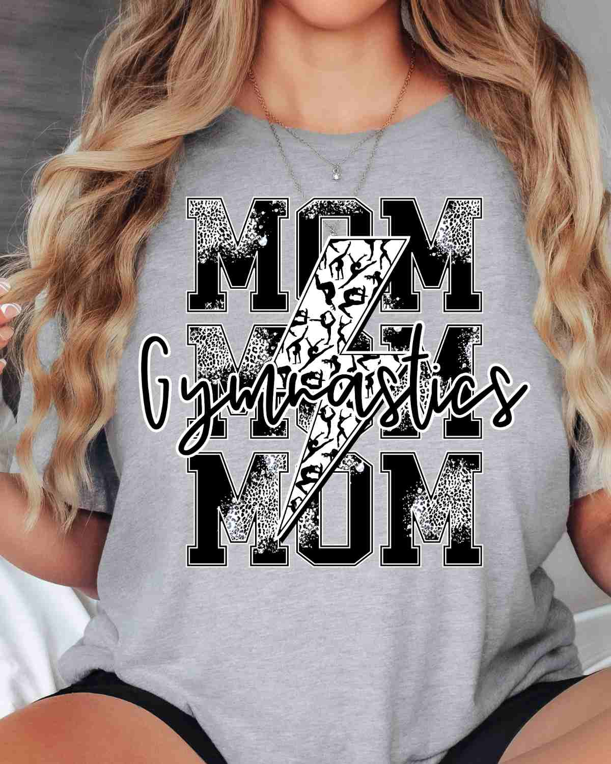 Gymnastics Mom Lightning Bolt DTF Transfer