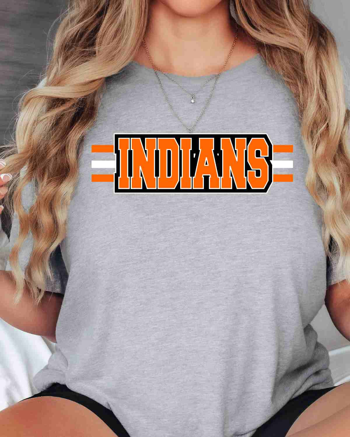 Indians Word with Stripes DTF Transfer