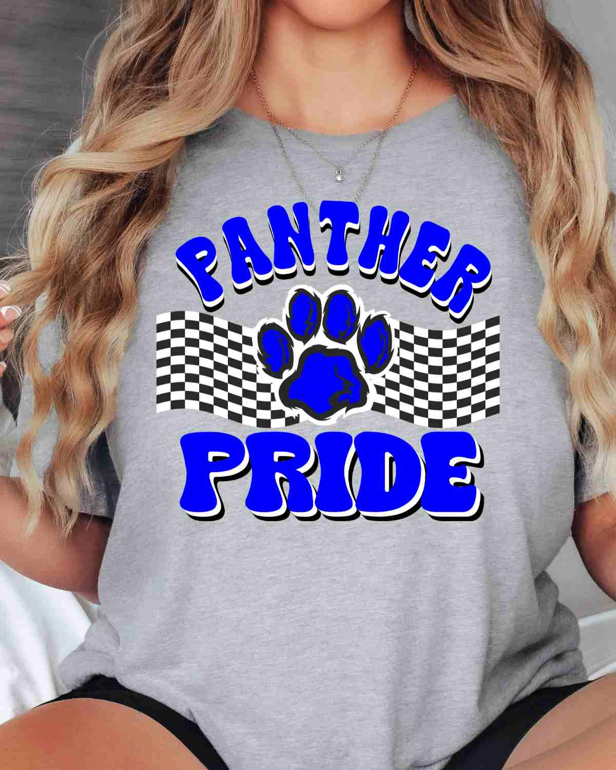 Panther Pride Checkered Banner DTF Transfer