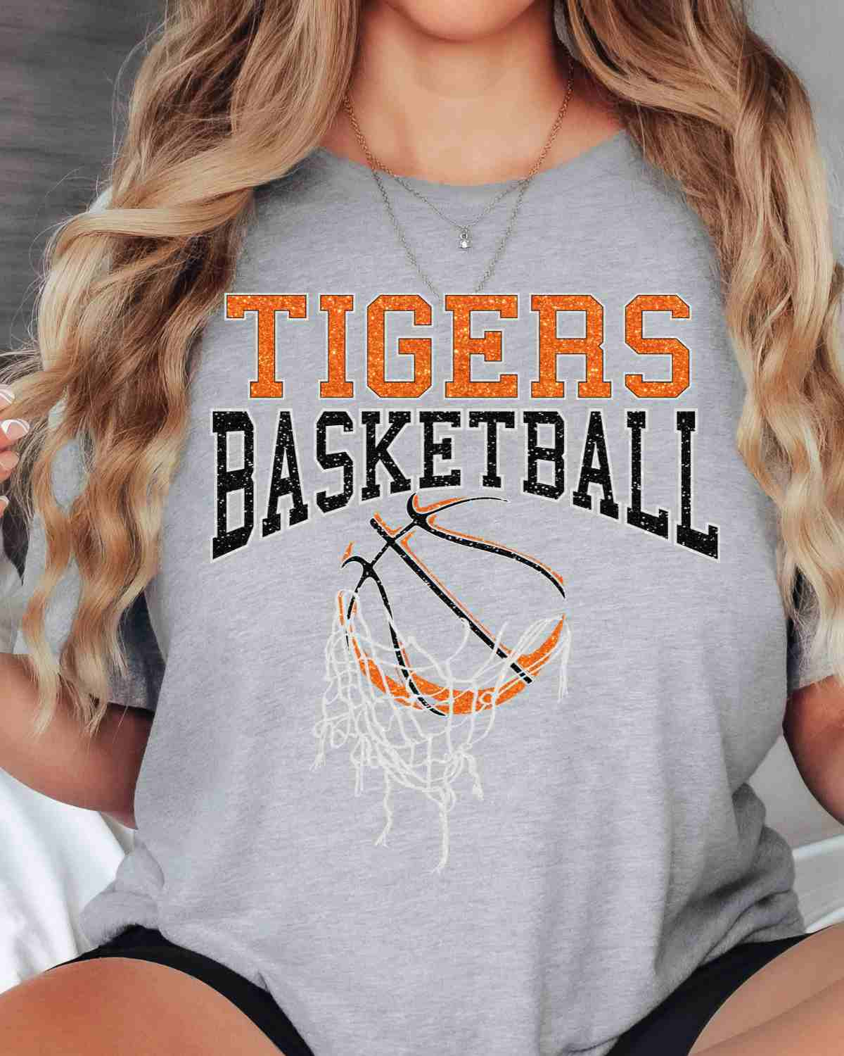 Tigers Basketball Hanging Net DTF Transfer