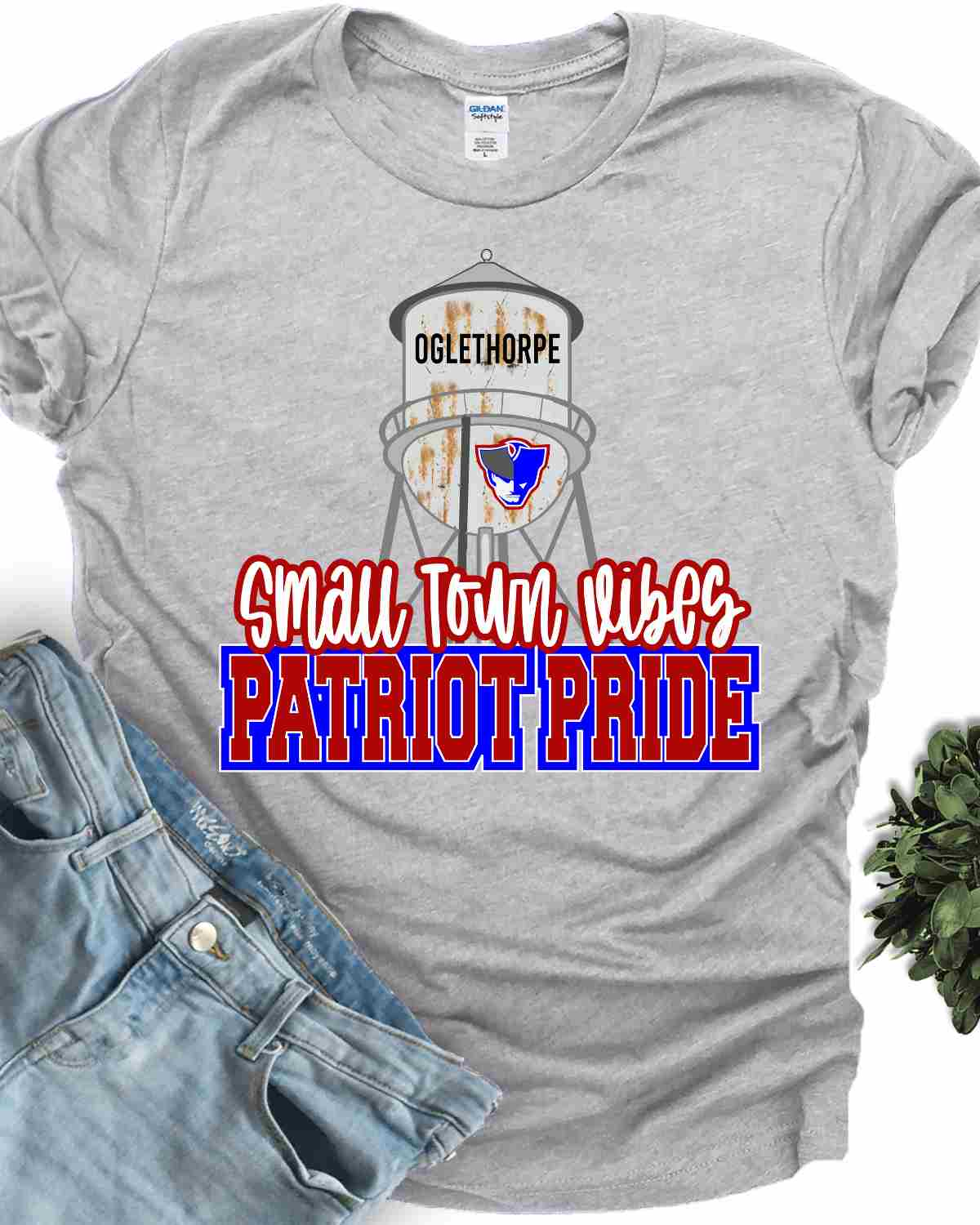 Small Town Vibes Oglethorpe Patriot Pride Water Tower DTF Transfer