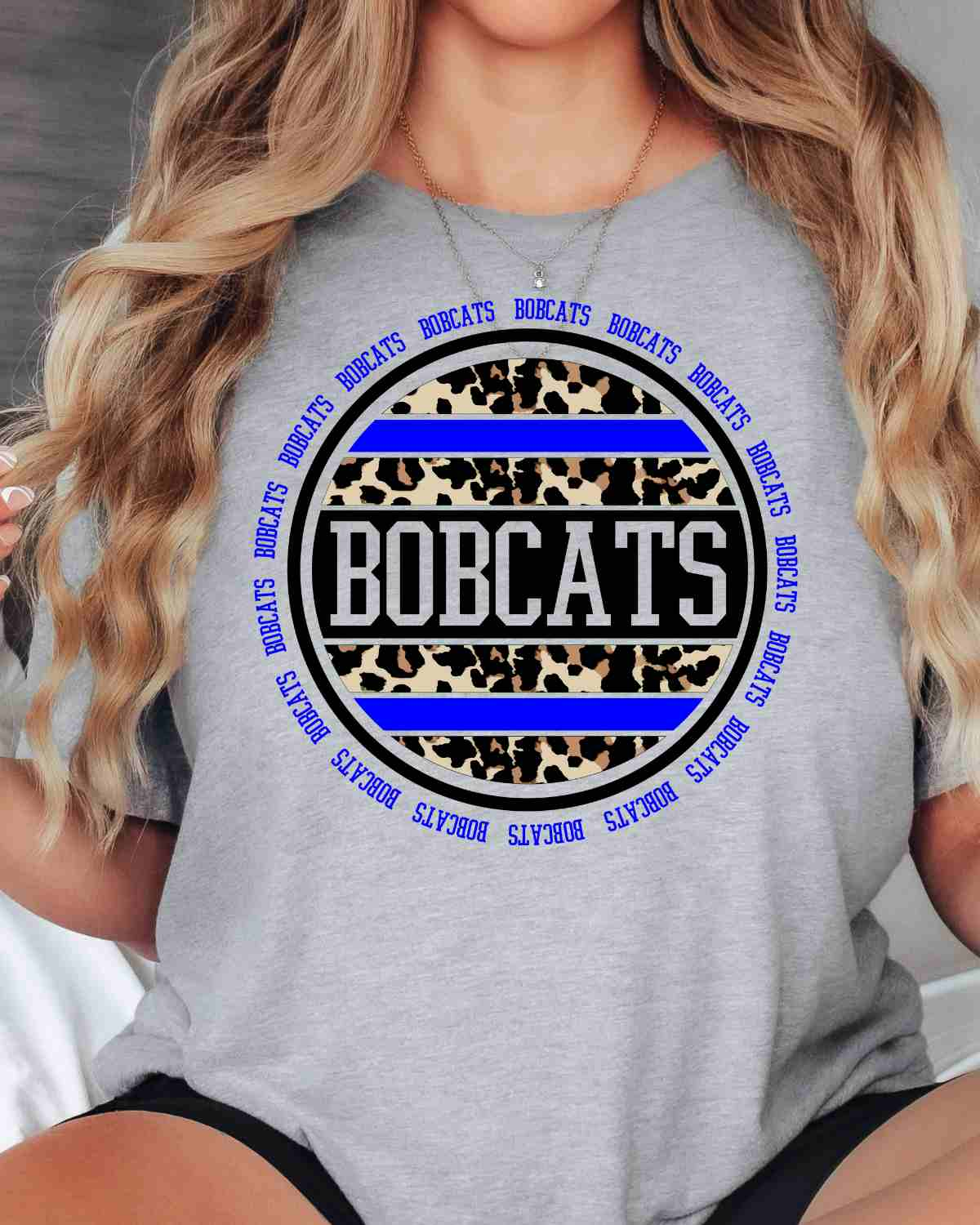 Bobcats Leopard Circle DTF Transfer