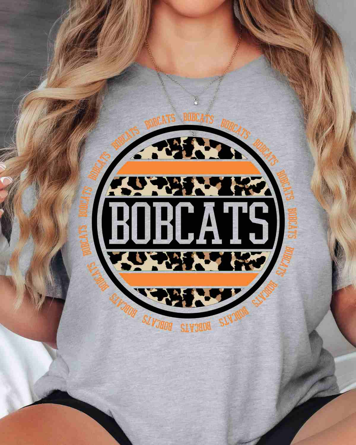 Bobcats Leopard Circle DTF Transfer