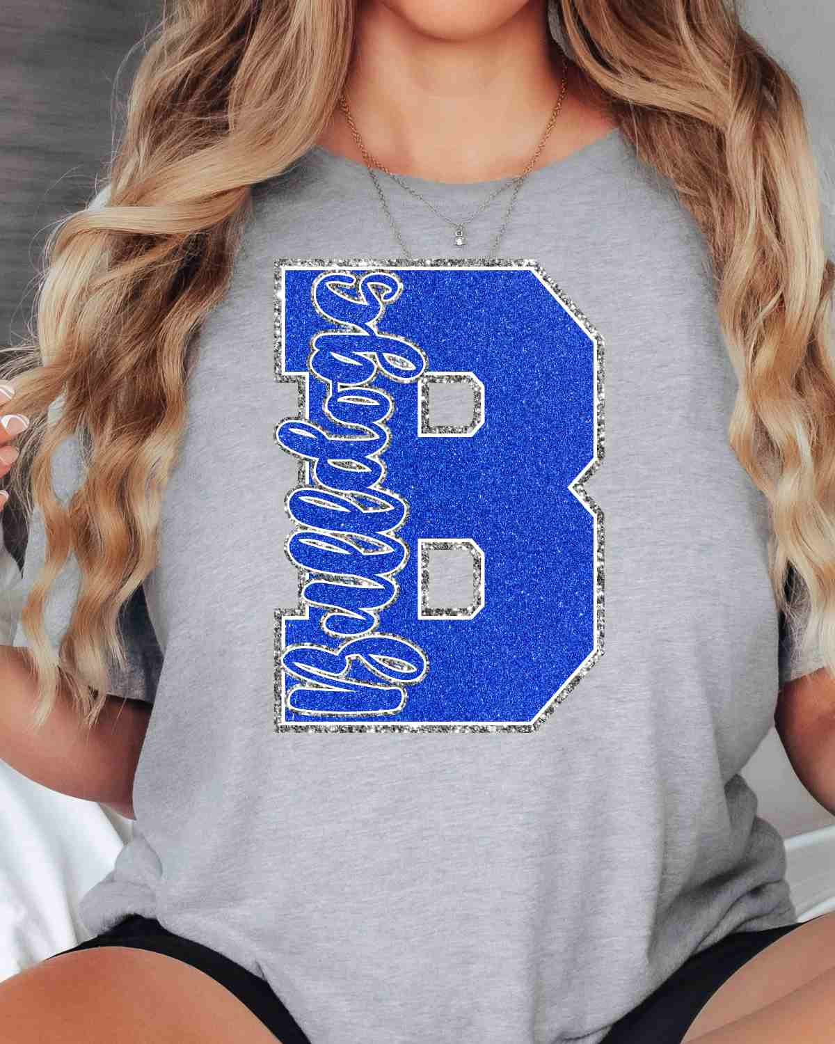 Bulldogs Glitter Letter DTF Transfer