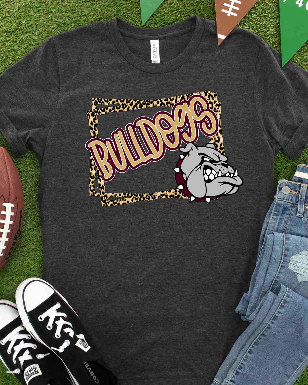 Bulldogs Leopard Border DTF Transfer