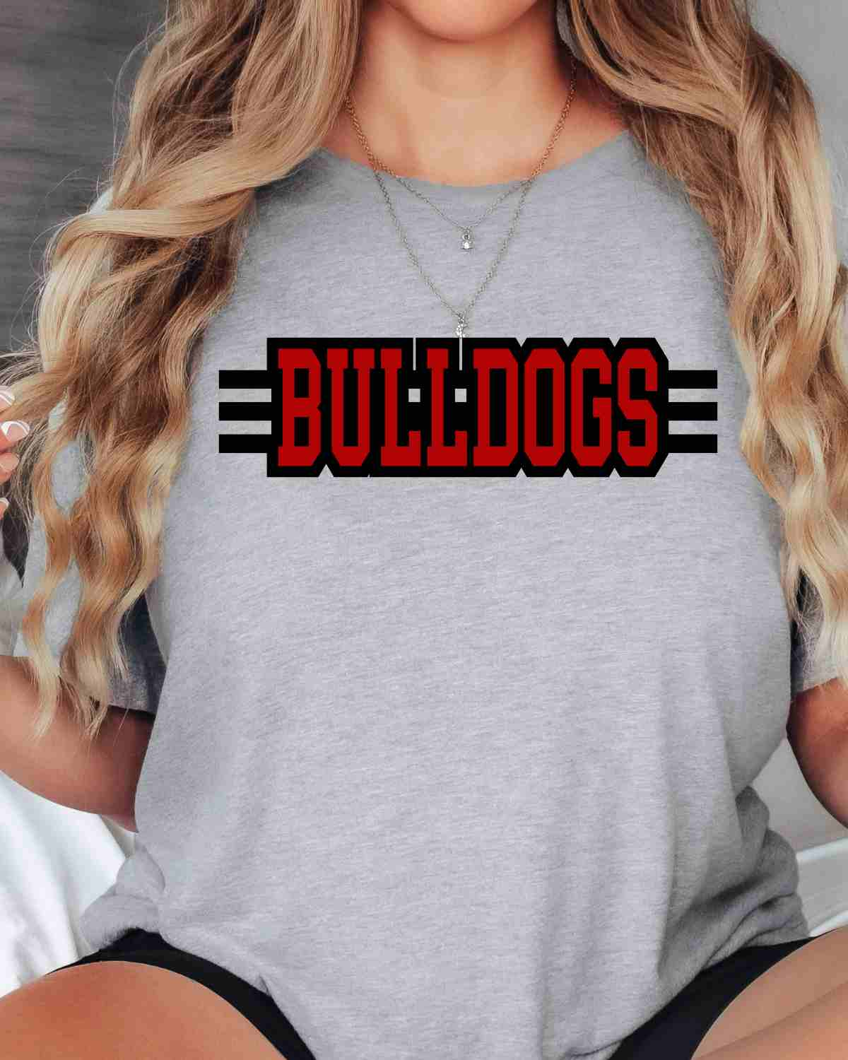 Bulldogs with Three Lines Word DTF Transfer